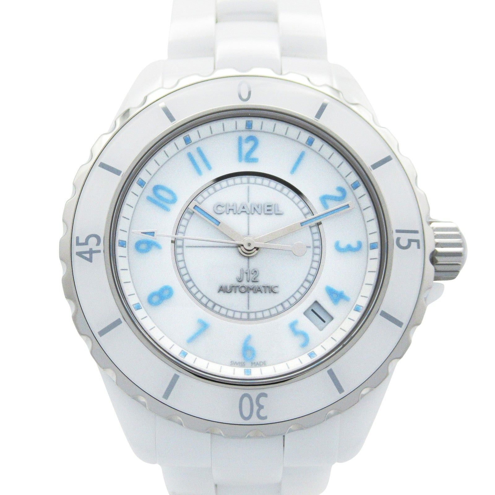Chanel Chanel J12 Blue Light Mens Watch Automatic Winding Ceramic White Size ONE SIZE - 1 Thumbnail