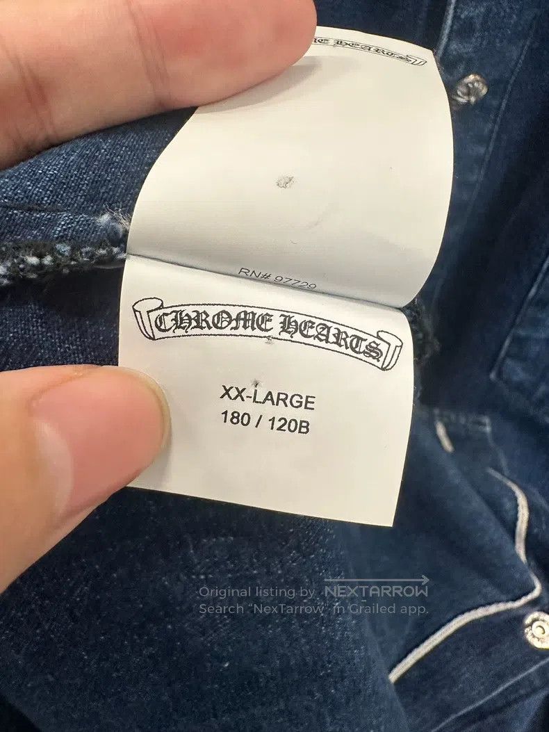 Chrome Hearts CHROME HEARTS Size XXL Cross-skin denim shirt Size US XXL / EU 58 / 5 - 7 Thumbnail