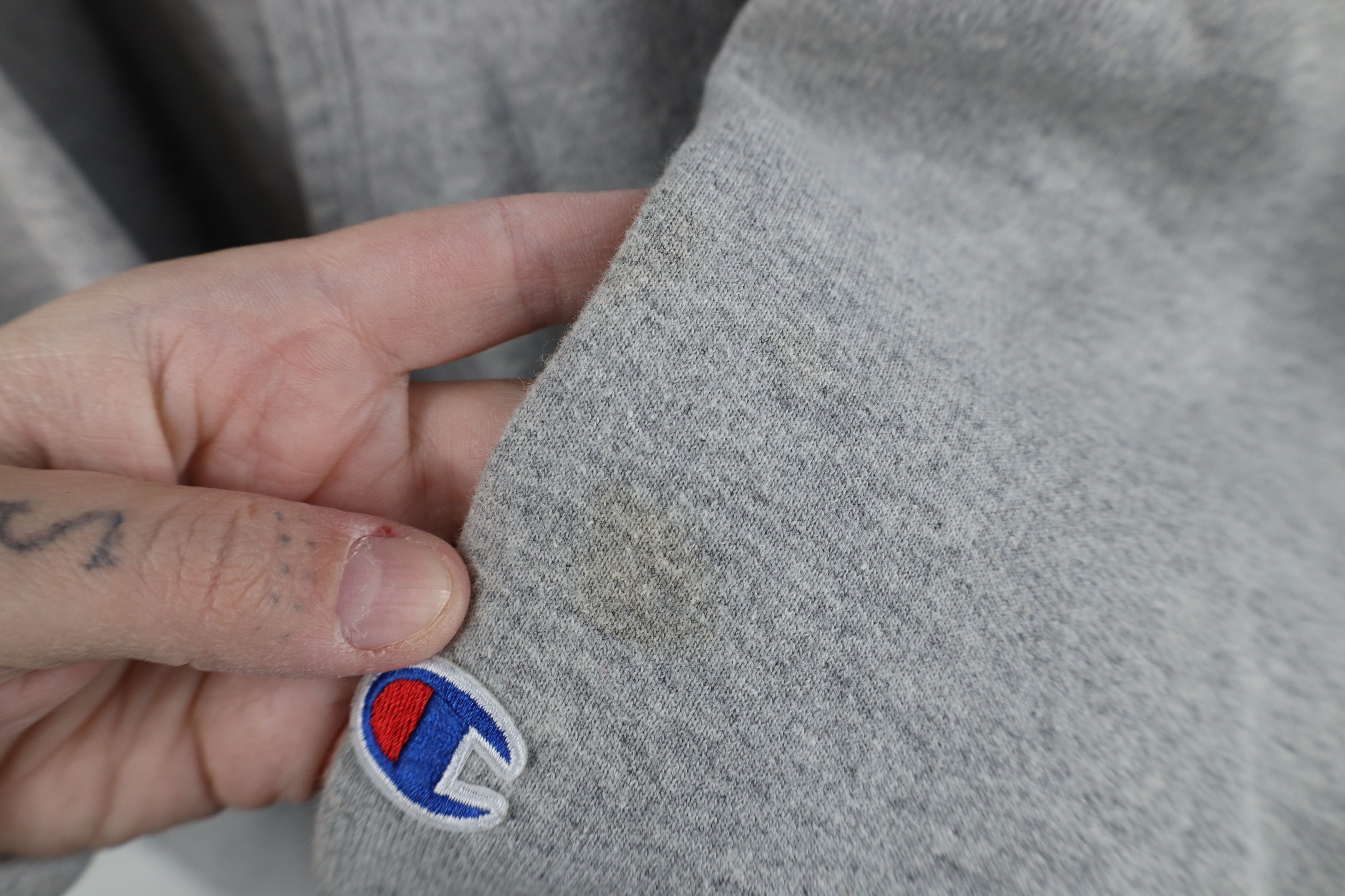 Champion Vintage Champion Monochrome Hoodie Sweatshirt Heather Gray Size US XL / EU 56 / 4 - 6 Thumbnail
