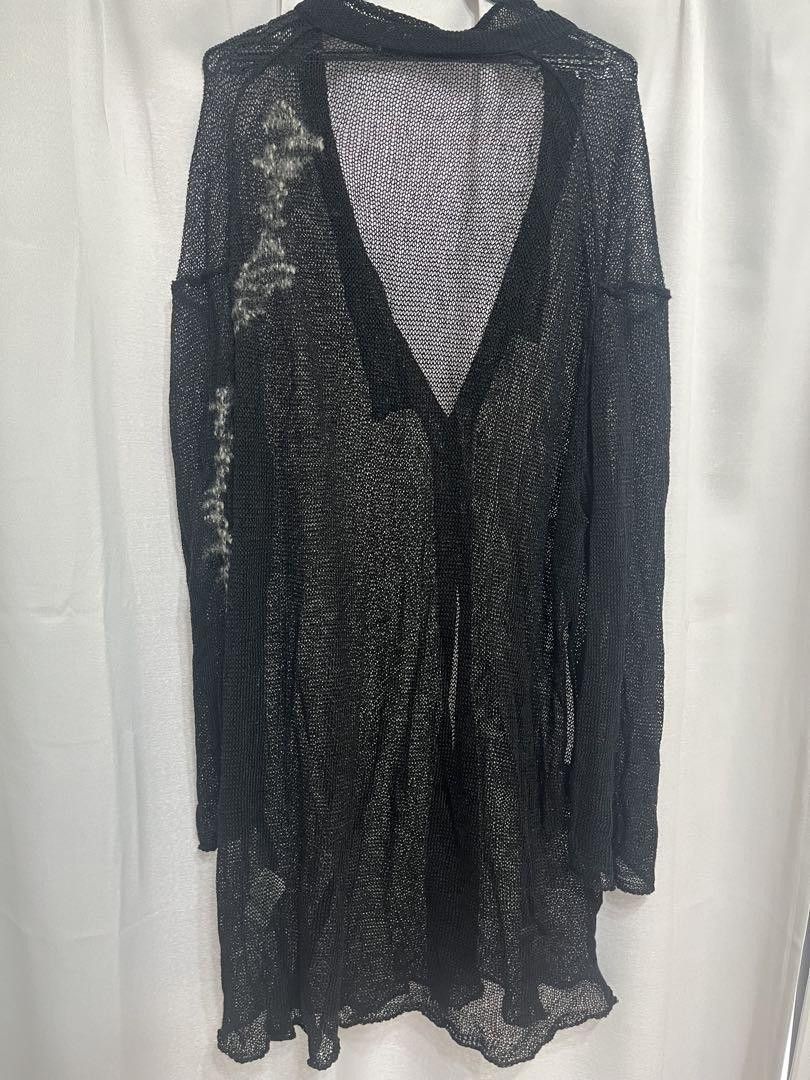 Yohji Yamamoto yohji yamamoto pour homme Sheer/black long cardigan Size US L / EU 52-54 / 3 - 2 Thumbnail