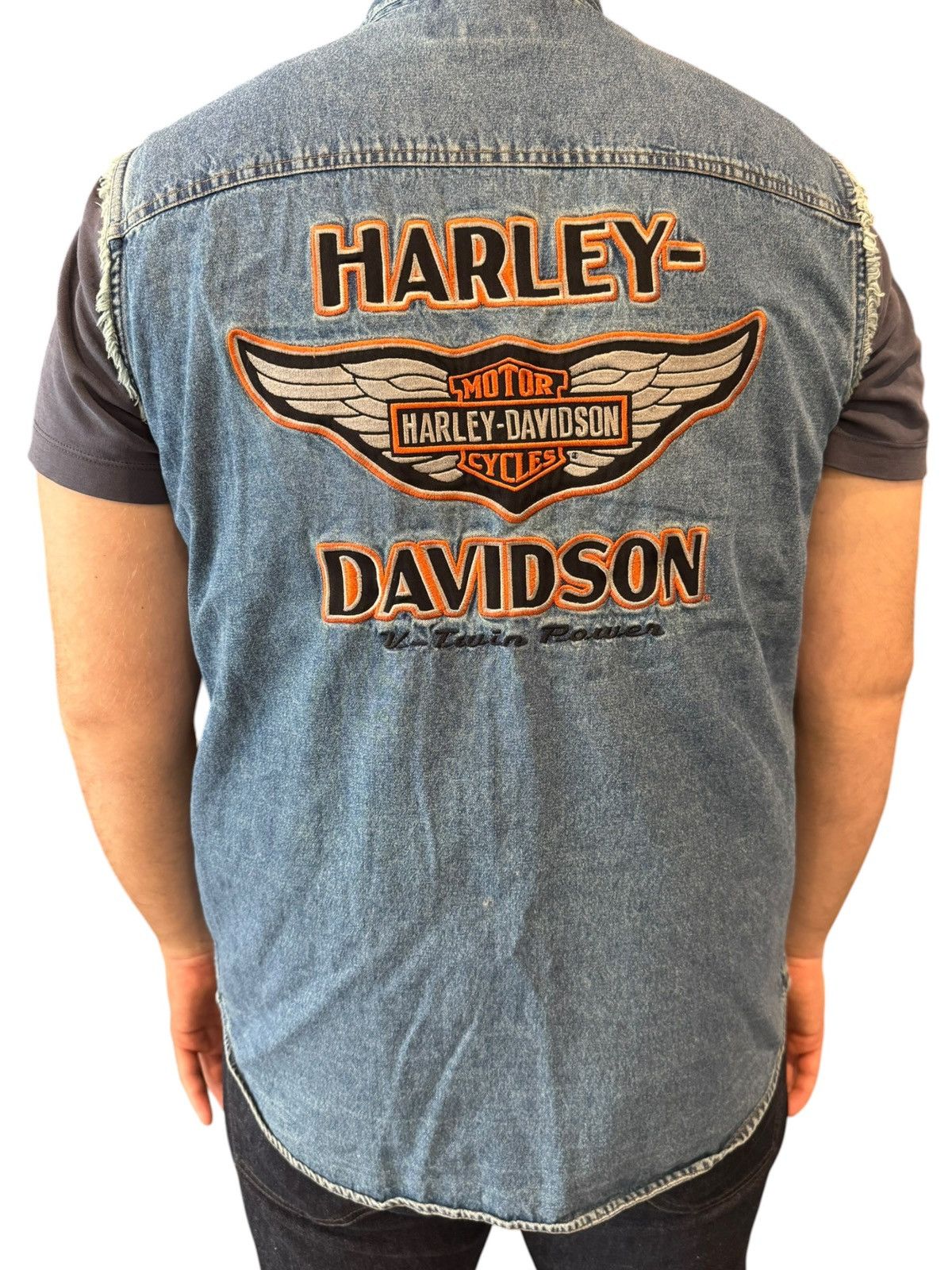 Harley Davidson Harley Davidson USA Vintage Button Up Denim Vest Large Size US L / EU 52-54 / 3 - 1 Thumbnail