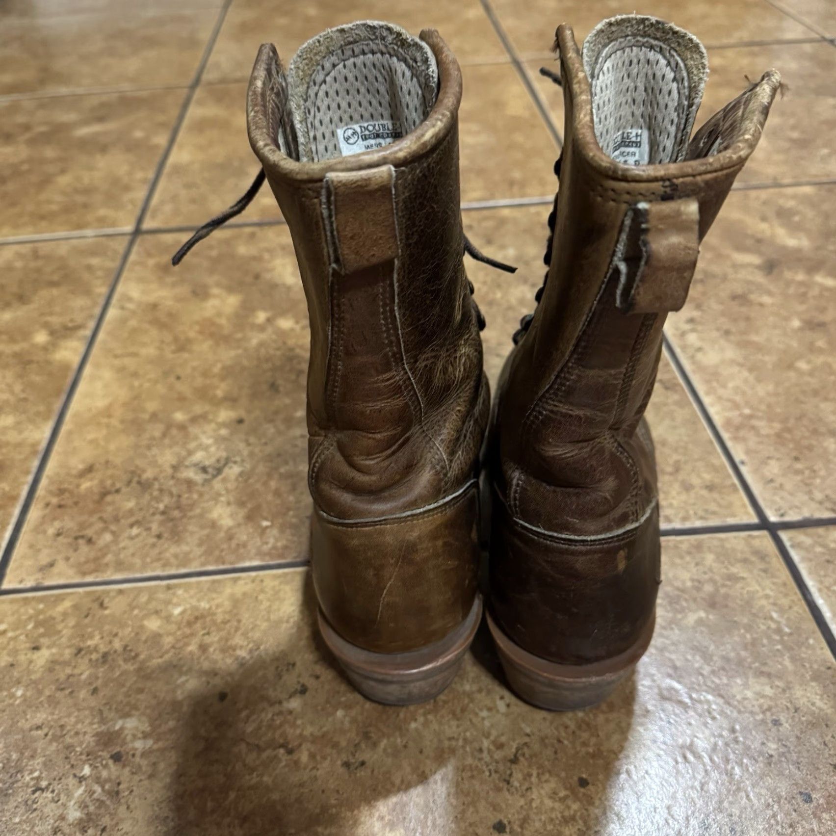 Double H Boot Company Western Dress Side Zip Boot size 8.5D VINTAGE Double H Boots Mens 8.5 D Western Rodeo Cowboy Brown  main image 3