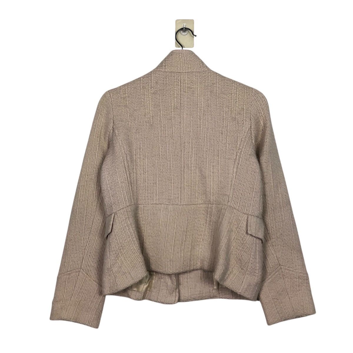 Japanese Brand 📌Asymmetrical Button Cropped Wool Jacket Ships Issey Miyake Size S / US 4 / IT 40 - 9 Thumbnail