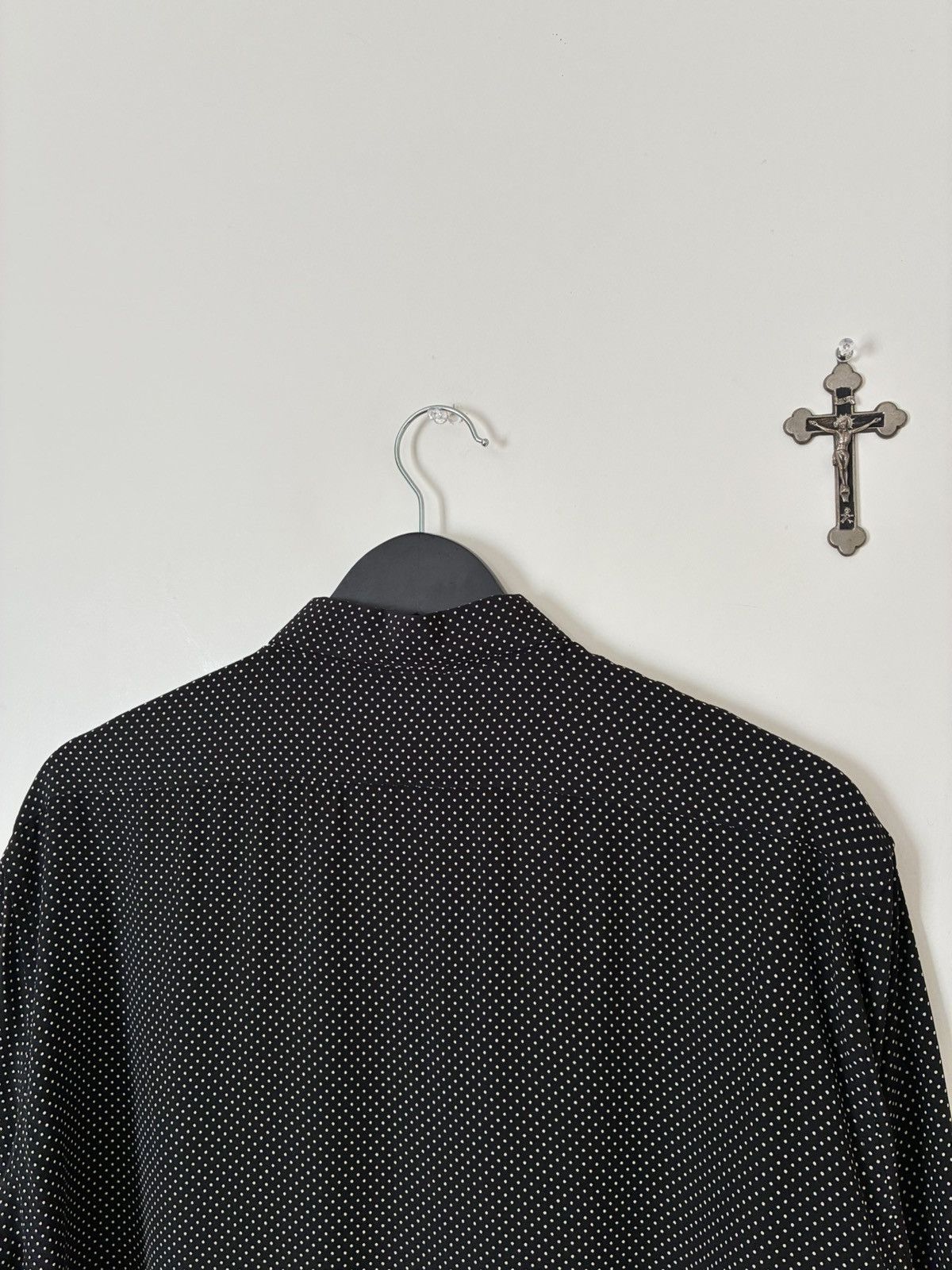 Saint Laurent Paris Saint Laurent Paris 2017 Silk Polka Dot Button Up Size US XL / EU 56 / 4 - 7 Thumbnail