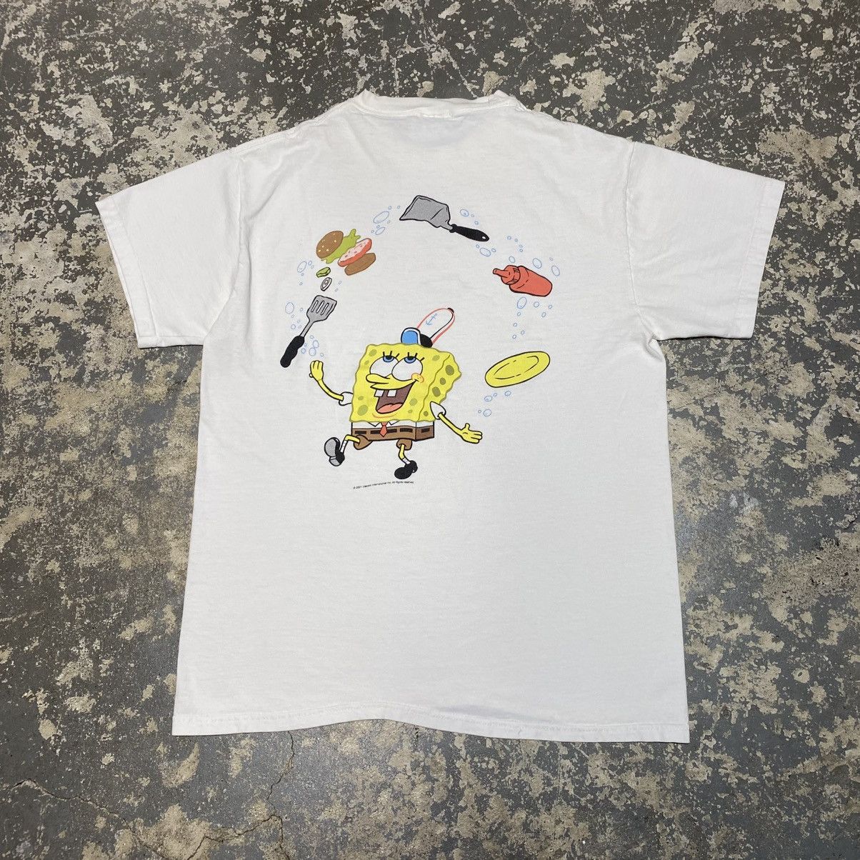 Nickelodeon × Vintage Vintage SpongeBob Krusty Krab Fine Dining Staff Tshirt 2001 Size US M / EU 48-50 / 2 - 13 Thumbnail