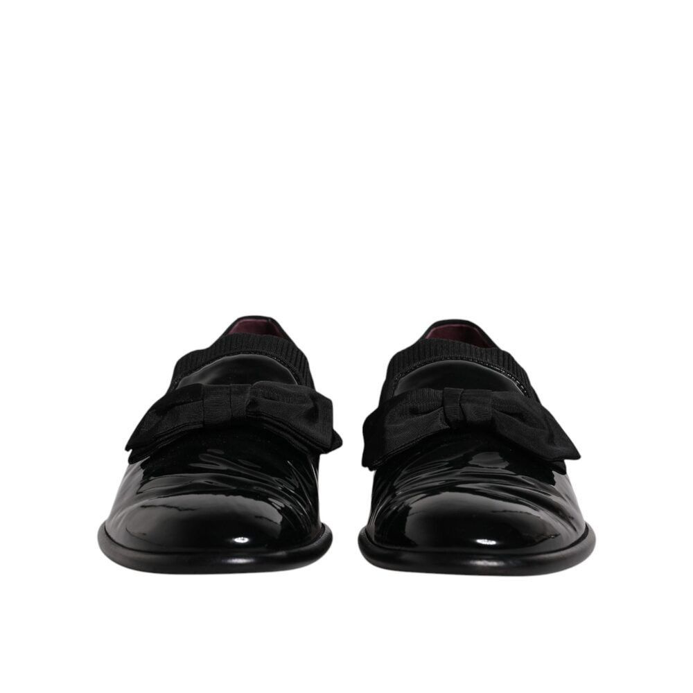 Dolce & Gabbana Dolce & Gabbana Black Leather Loafers Men Formal Dress Shoes Size US 8 / EU 41 - 2 Thumbnail
