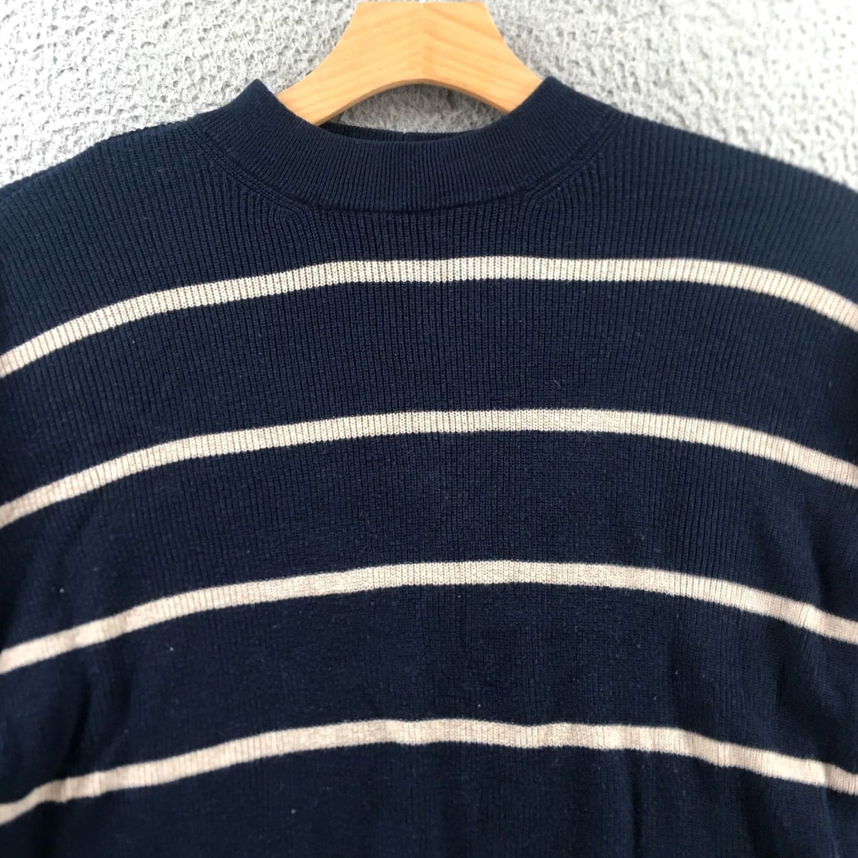 American Eagle Outfitters American Eagle Outfitters Pullover Sweater Women Small Blue Striped Knit Crew Neck All Seasons Size S / US 4 / IT 40 - 2 Thumbnail