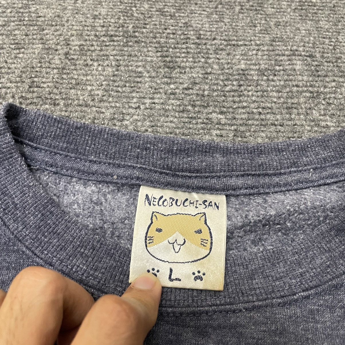 Anime × Japanese Brand × Vintage Vintage Necobuchi-San Cute Cat Graphic Sweatshirt Size US M / EU 48-50 / 2 - 3 Thumbnail