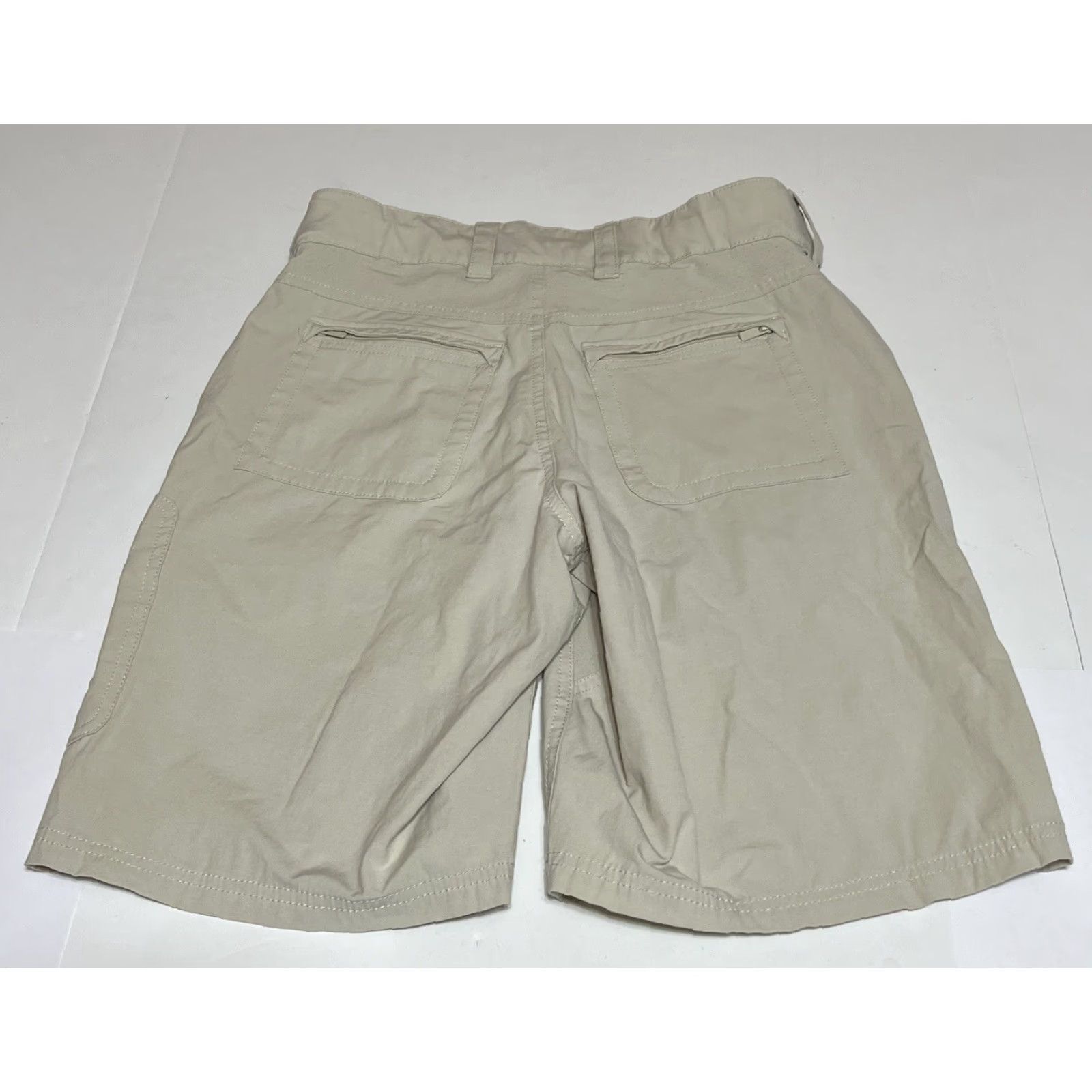 Vintage HUK Mens Shorts Cargo 10" Inseam Beige Cotton Polyester Blend Regular Size US 29 - 2 Thumbnail