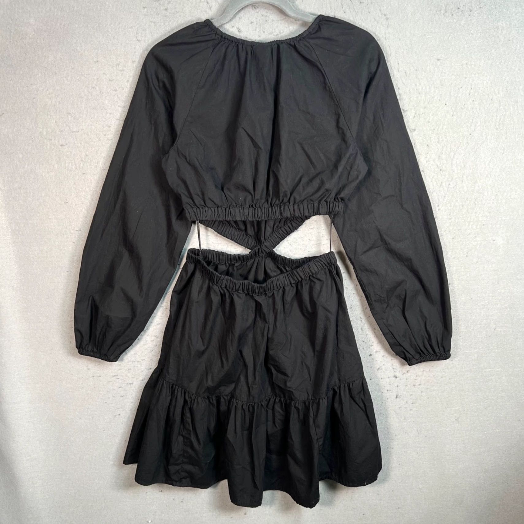 Gap Gap Dress Womens Small Tall Black Cutout Long Sleeve A-Line Fit & Flare Size S / US 4 / IT 40 - 2 Thumbnail