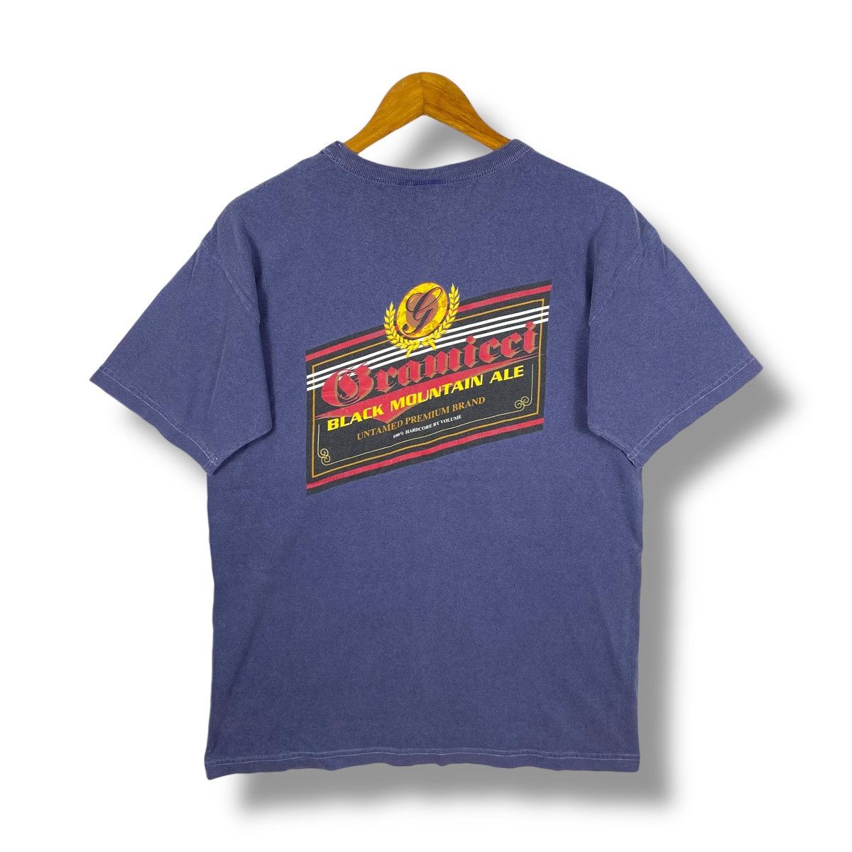 Gramicci Vintage 90s GRAMICCI Black Mountain Ale Indigo Dyed Graphic Size US S / EU 44-46 / 1 - 1 Thumbnail
