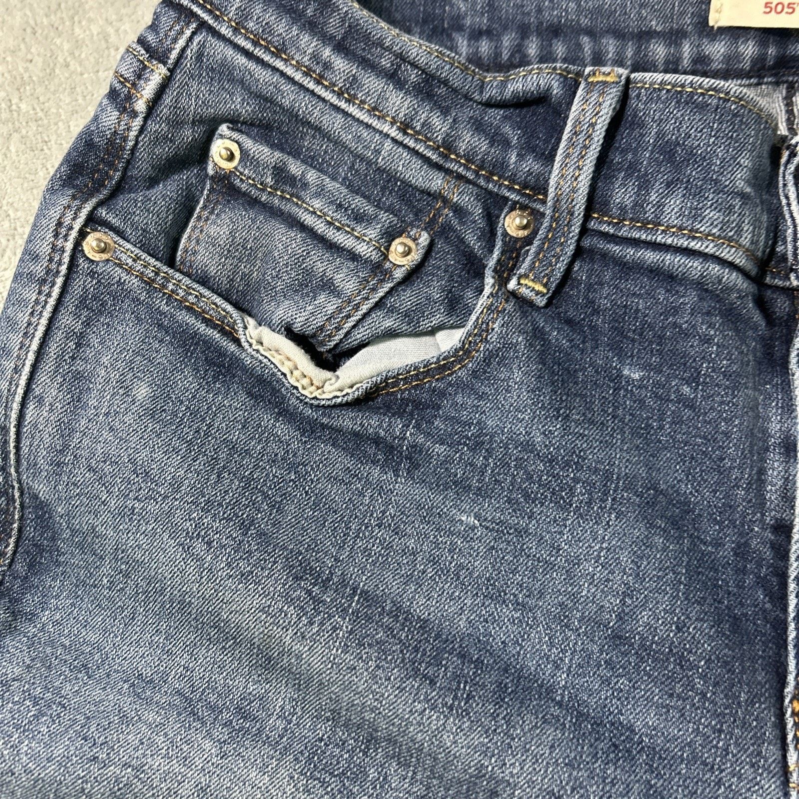 Levi's Levis 505 Straight Jeans Womens 28x29 Hamilton Skinny Slim Size 28" / US 6 / IT 42 - 11 Thumbnail