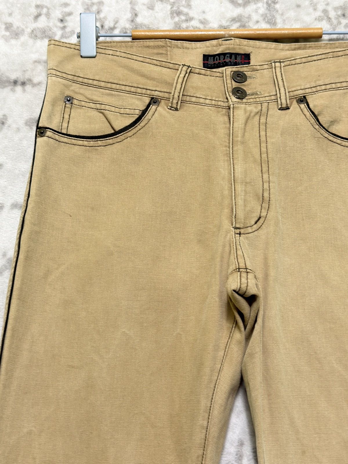 Morgan Homme Morgan Homme Flare Beige Side Stripe Vintage Slim Bootcut Size US 30 / EU 46 - 4 Thumbnail
