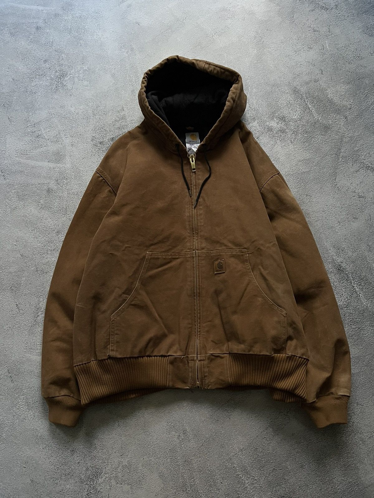 image of Y2K Carhartt Active Cordura Distressed Usa Jacket 90’S in Beige, Men's (Size 2XL)