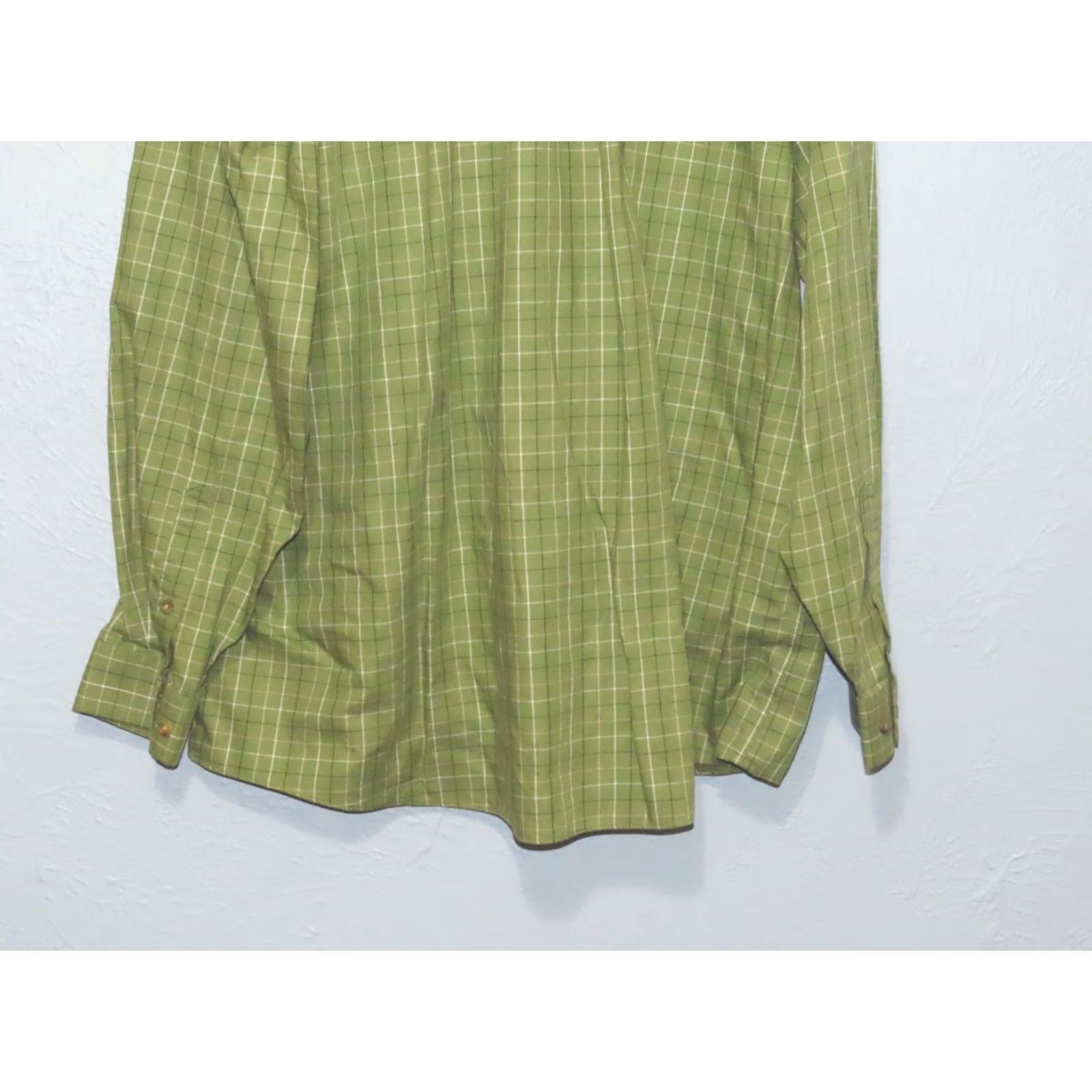 Vintage LL Bean Shirt Men 2XL Regular Green Gingham Check Long Sleeve Button-Down Wrinkle-Resistant Knit Cotton Casual Workwear MPN 0-KHH5 Size US XXL / EU 58 / 5 - 6 Thumbnail