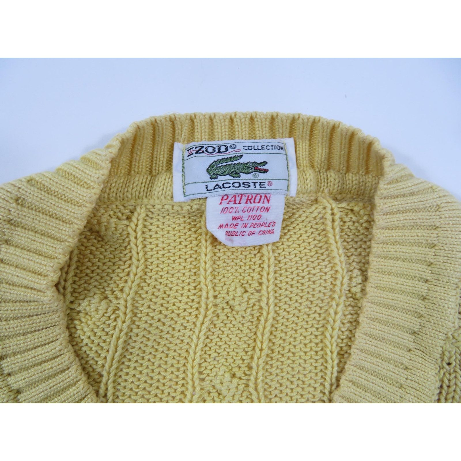 Lacoste IZOD Lacoste Patron Yellow Knit Sweater Sz M? 1980s Size US M / EU 48-50 / 2 - 4 Thumbnail