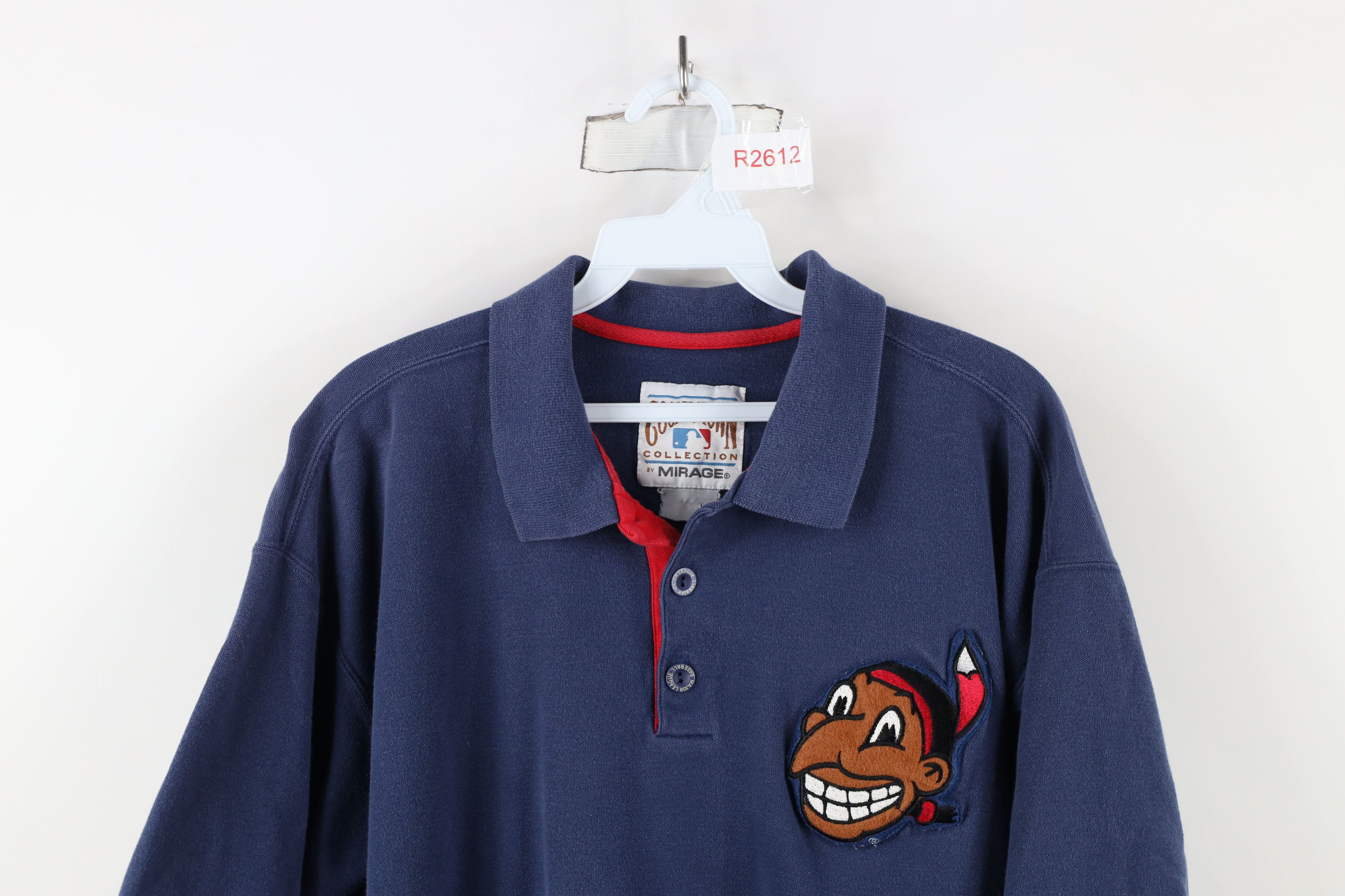 Vintage Vintage 90s Wahoo Cleveland Indians Baseball Polo Shirt Size US L / EU 52-54 / 3 - 2 Thumbnail