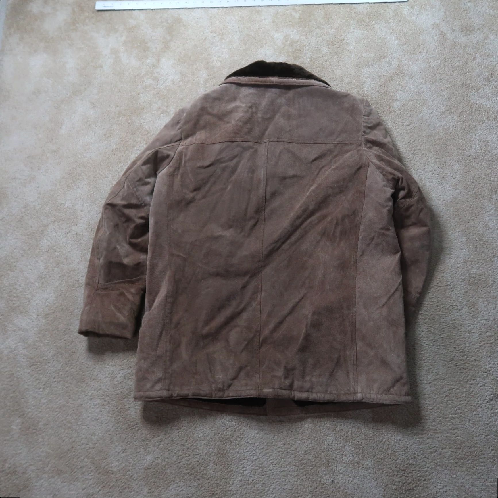 Marlboro VINTAGE House Of Peerless Coat Suede with Faux Fur Interior Men’s 44 Beige Cowboy 70s Long Overcoat Size US S / EU 44-46 / 1 - 6 Thumbnail