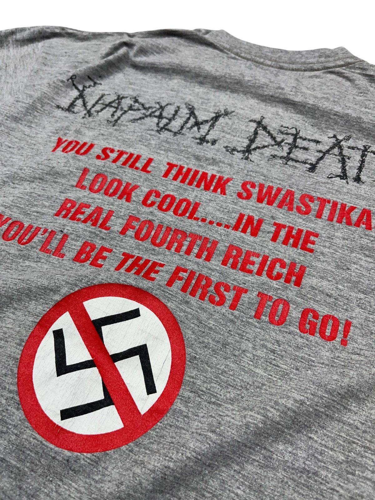 Band Tees × Vintage Vintage 1993 Napalm Death Nazi Punks Fuck Off T-shirt Size US L / EU 52-54 / 3 - 7 Thumbnail