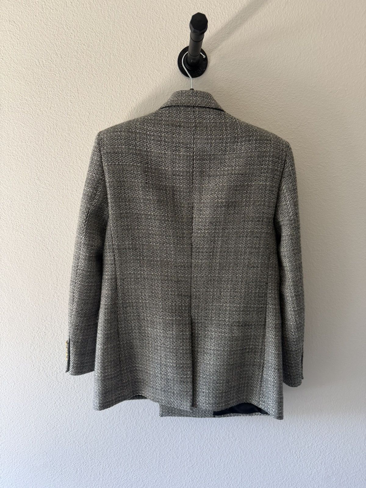 Saint Laurent Paris $3.3k Deconstructed Check Double Breasted Blazer 46 Size 46S - 5 Thumbnail
