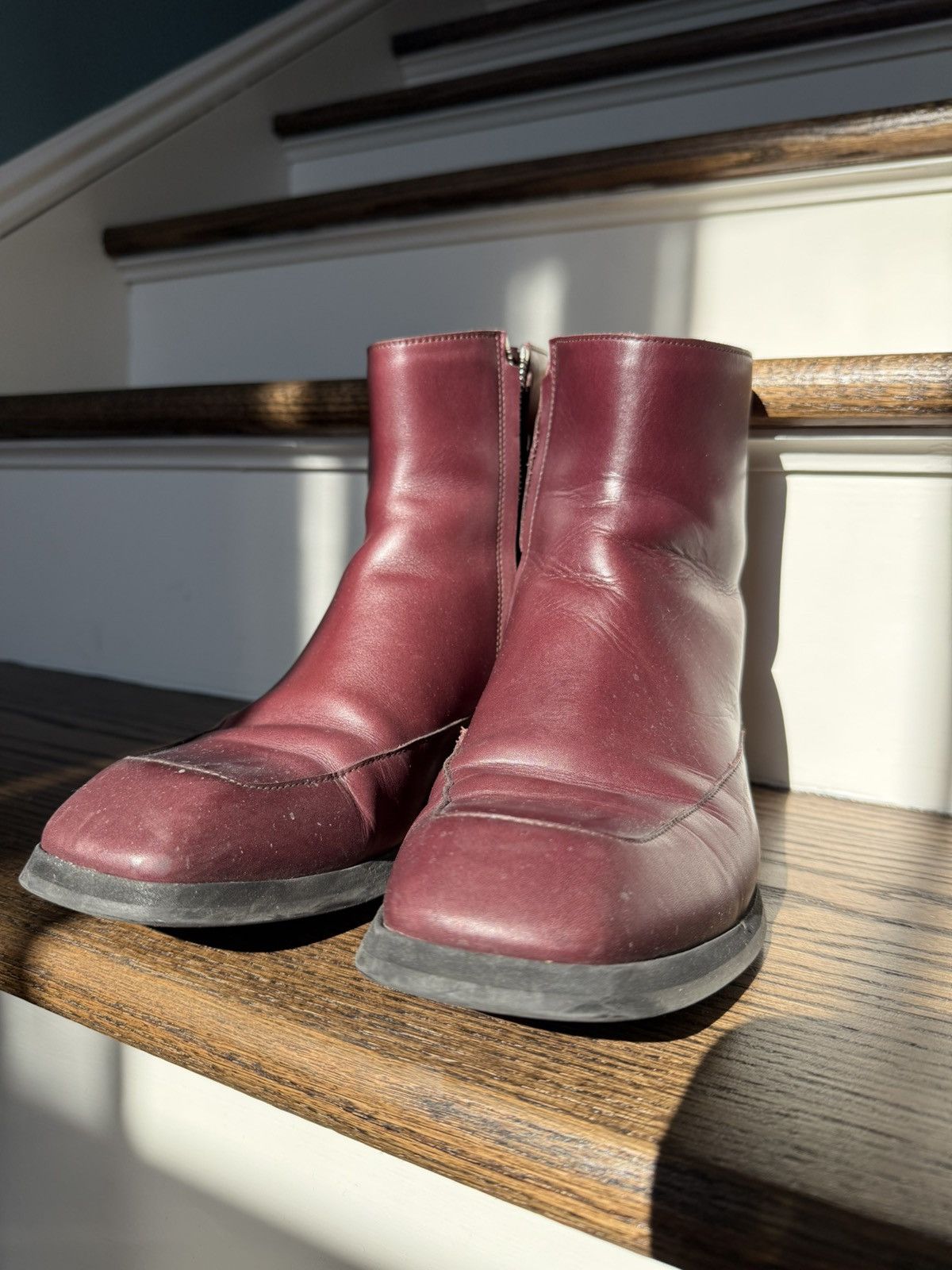 The Row The Row Burgundy Garden Ankle Boots size 40 Size US 7 / EU 40 - 6 Thumbnail