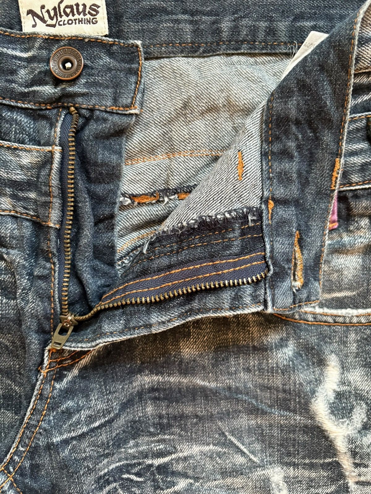 Japanese Brand × PPFM Vintage Japanese Brand Double Waist Bleached Wash Loose Jean Size US 31 - 9 Thumbnail