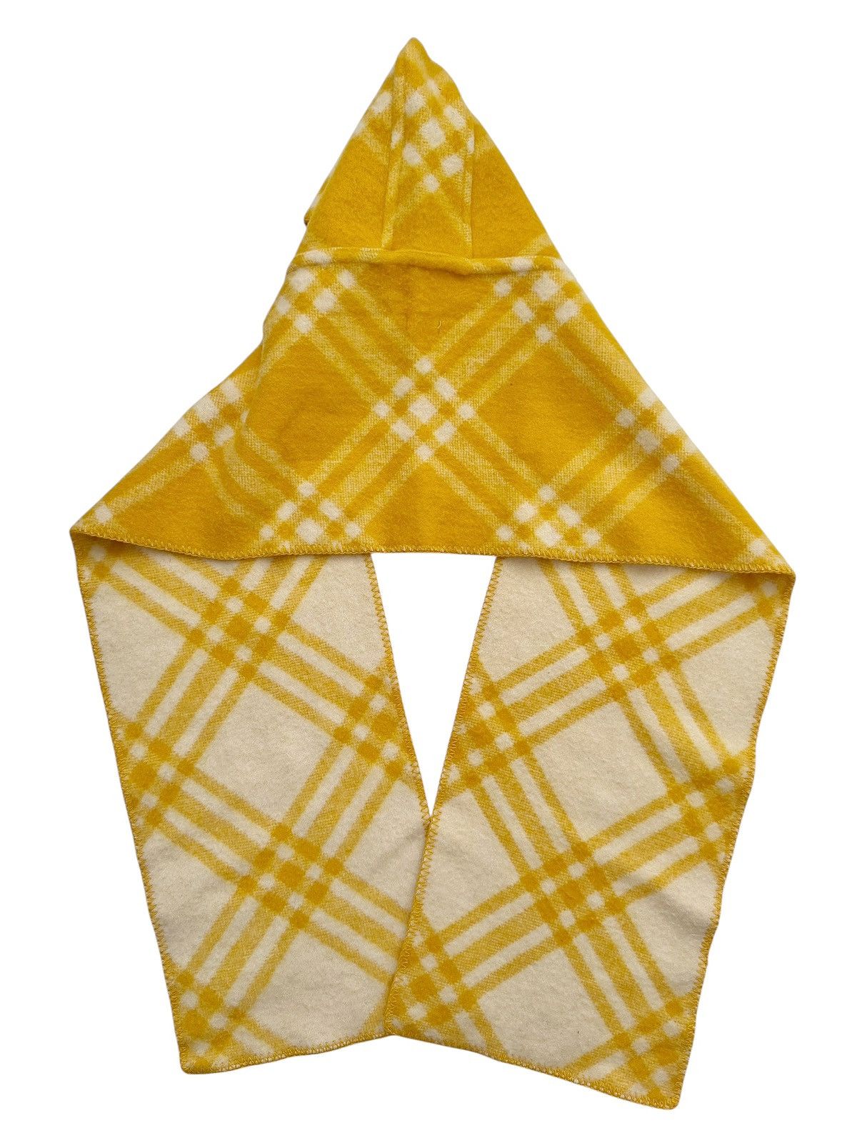 Burberry $1300 Yellow Check Hooded Wool Scarf Size ONE SIZE - 4 Thumbnail