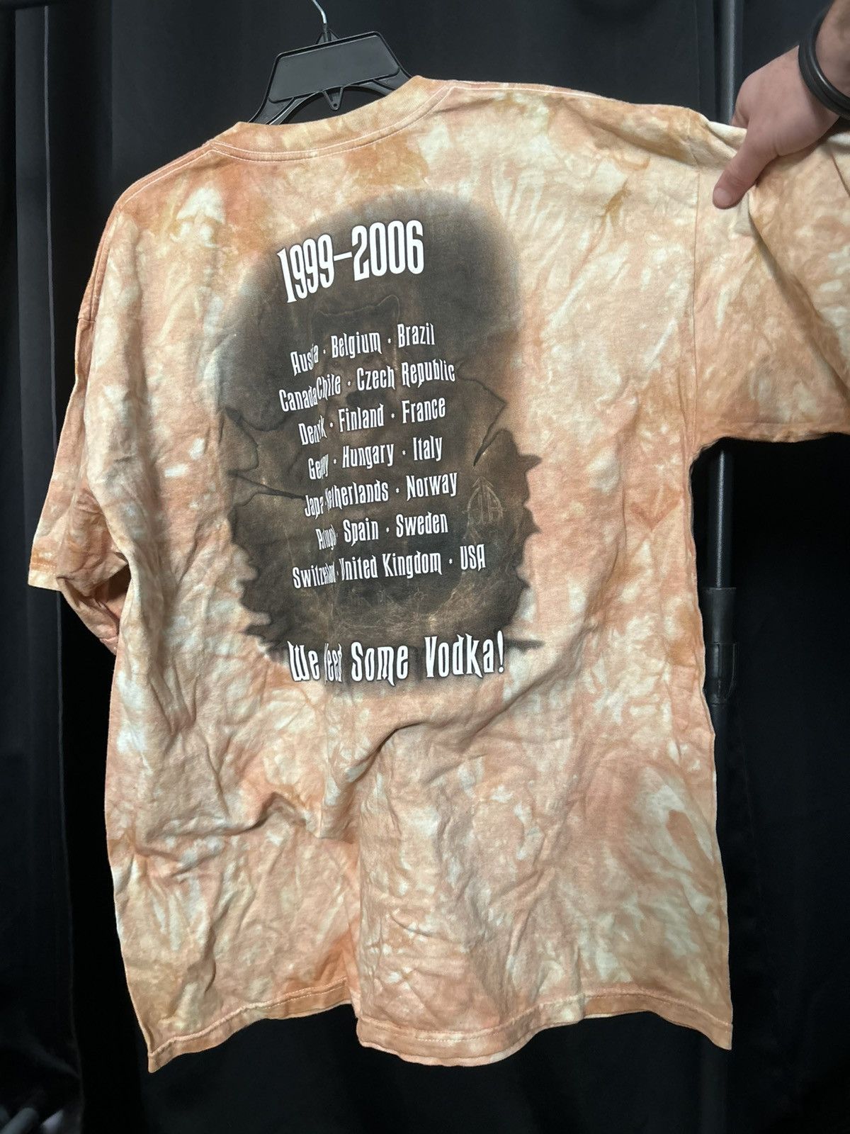 Gildan Sonata Arctica Tie-Dye Shirt Beige Cream Finland Power Metal Size US XL / EU 56 / 4 - 5 Thumbnail