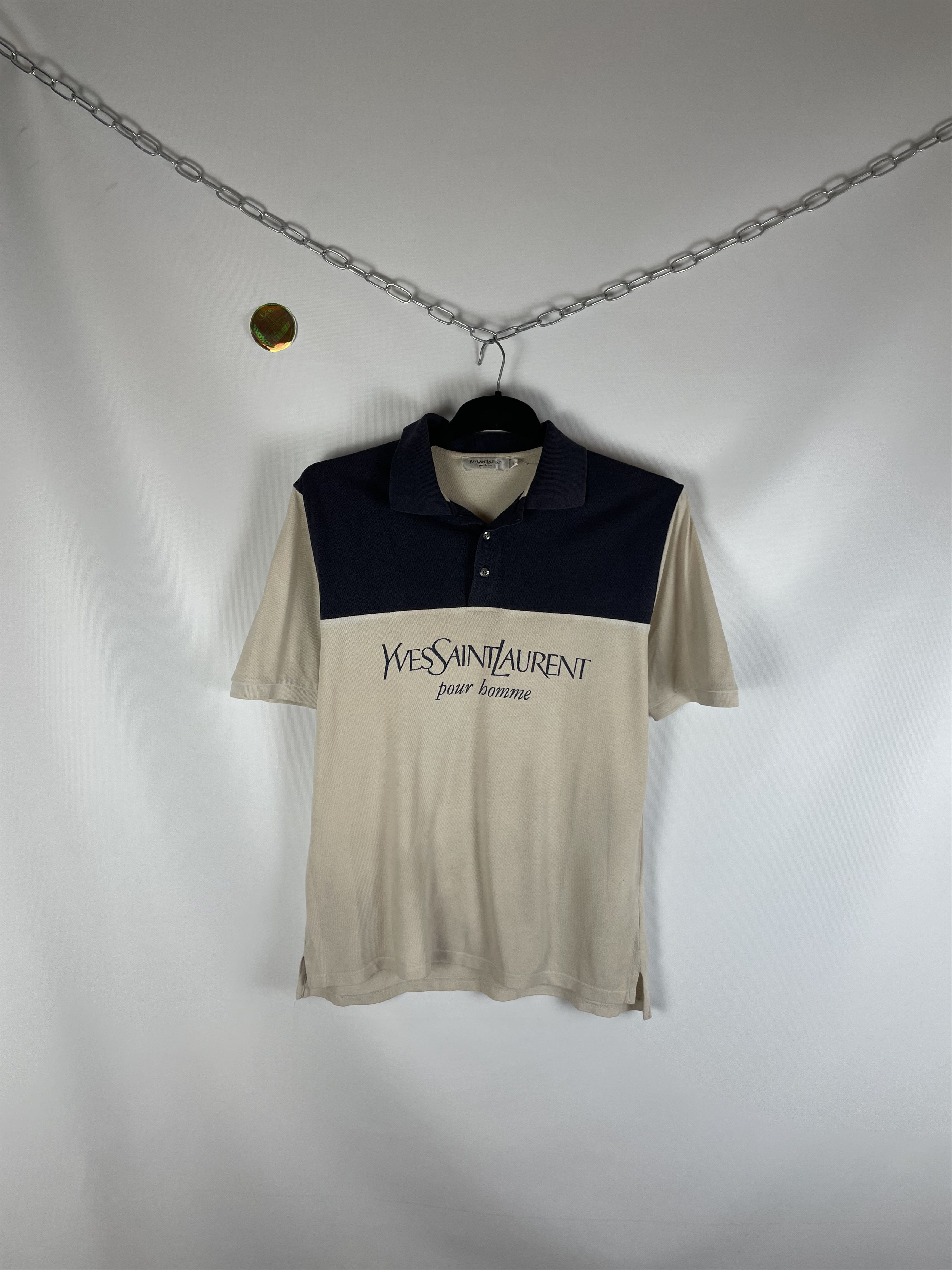 Vintage YSL Polo Shirt Yves Saint Laurent Polo Size US M / EU 48-50 / 2 - 1 Thumbnail