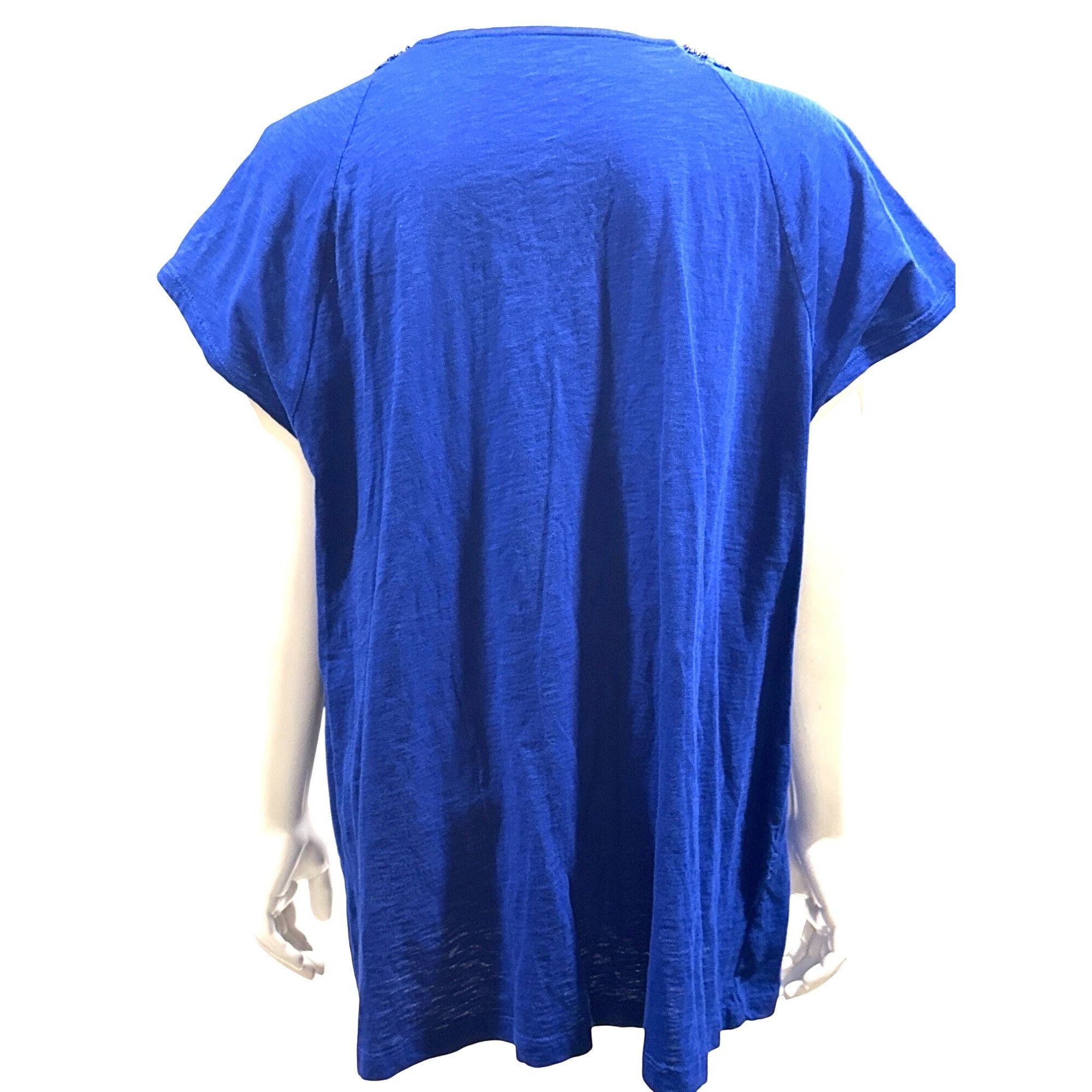 Chicos Chicos Royal Blue Short Sleeve Tee Classic Soft Stretch Casu Size XS / US 0-2 / IT 36-38 - 3 Thumbnail
