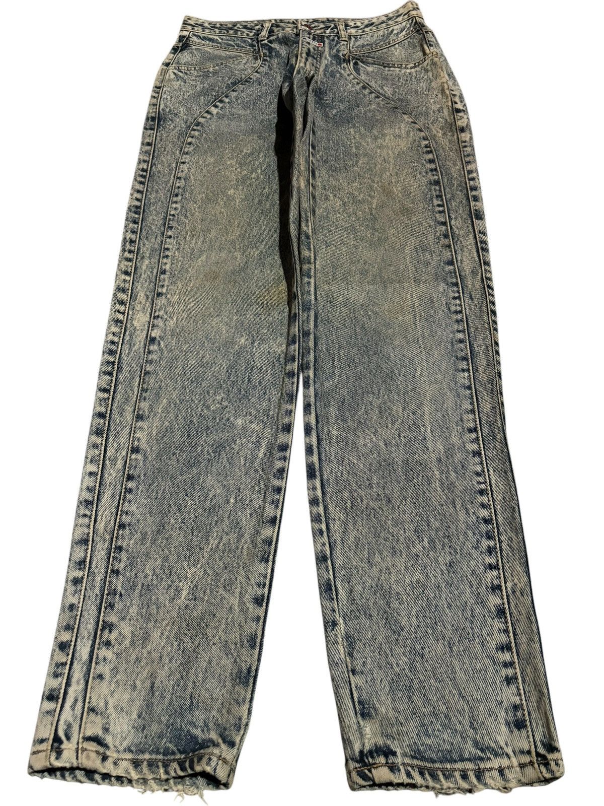 Edwin × Japanese Brand 90s Vintage Edwin Lot 1485 Acid Dirty Washed Jeans Size US 31 - 1 Thumbnail