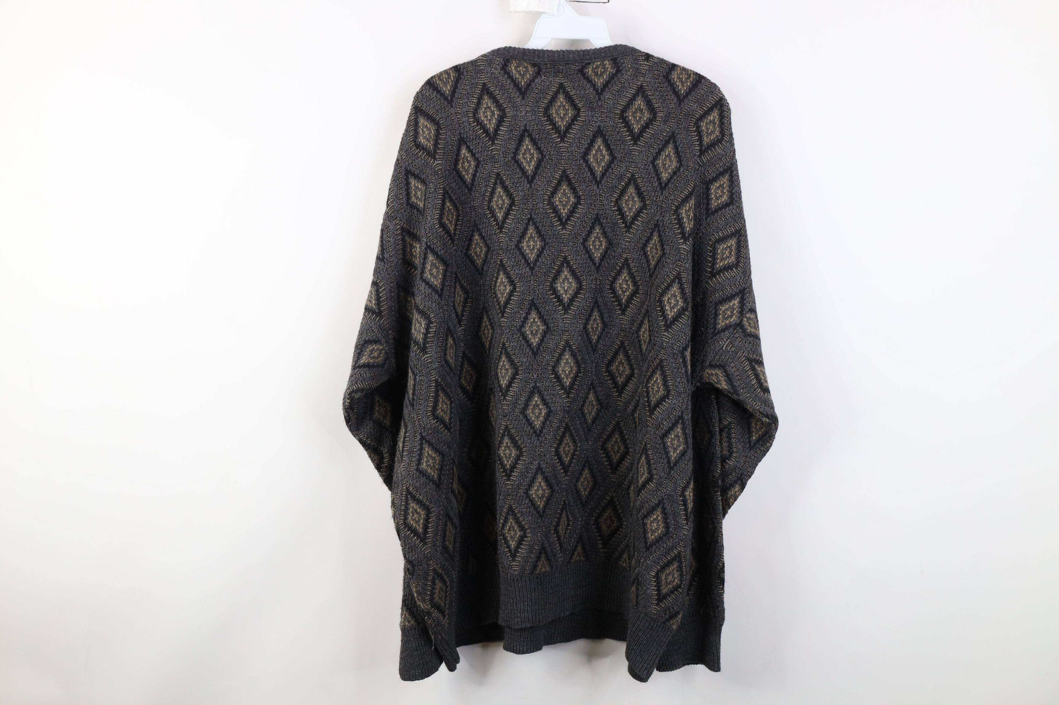 Vintage Vintage 90s Streetwear Geometric Knit Crewneck Sweater Size US XL / EU 56 / 4 - 8 Thumbnail