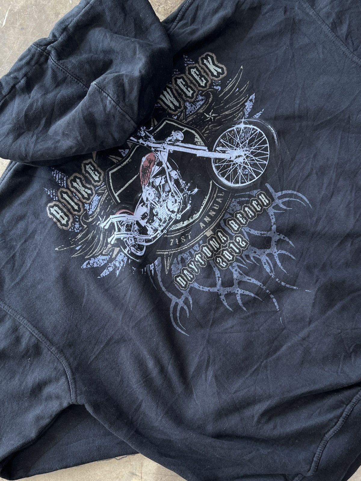 Vintage 2012 Bike Week Daytona Beach Zip Up Hoodie XL Size US XL / EU 56 / 4 - 1 Thumbnail