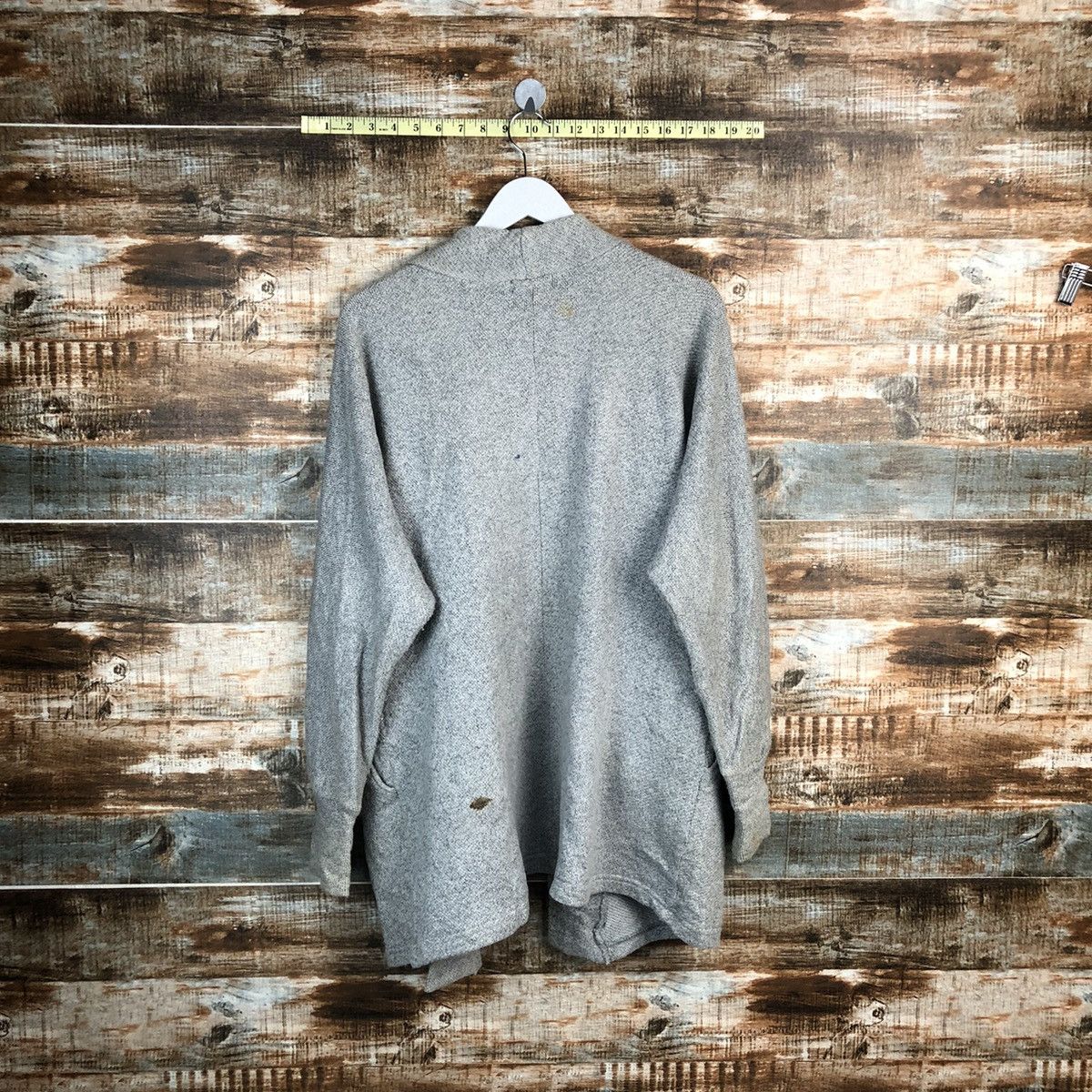 Homespun Knitwear × Japanese Brand Emoda Grey Cardigan Knitwear #A1693 Size L / US 10 / IT 46 - 13 Thumbnail