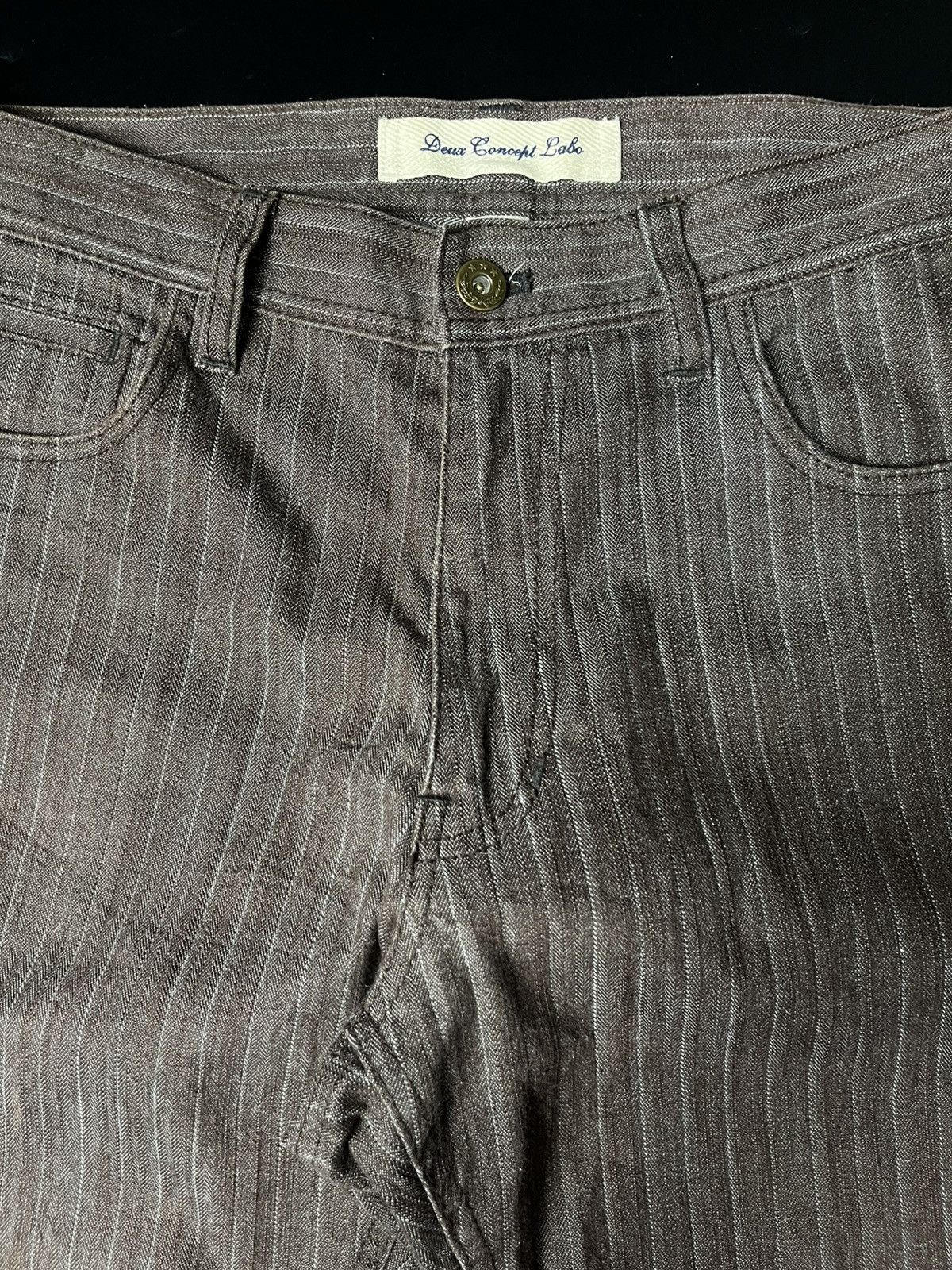If Six Was Nine × Japanese Brand × Le Grande Bleu (L.G.B.) JAPANESE HICKORY JEANS DEUX CONCEPT LABO Size US 31 - 5 Thumbnail
