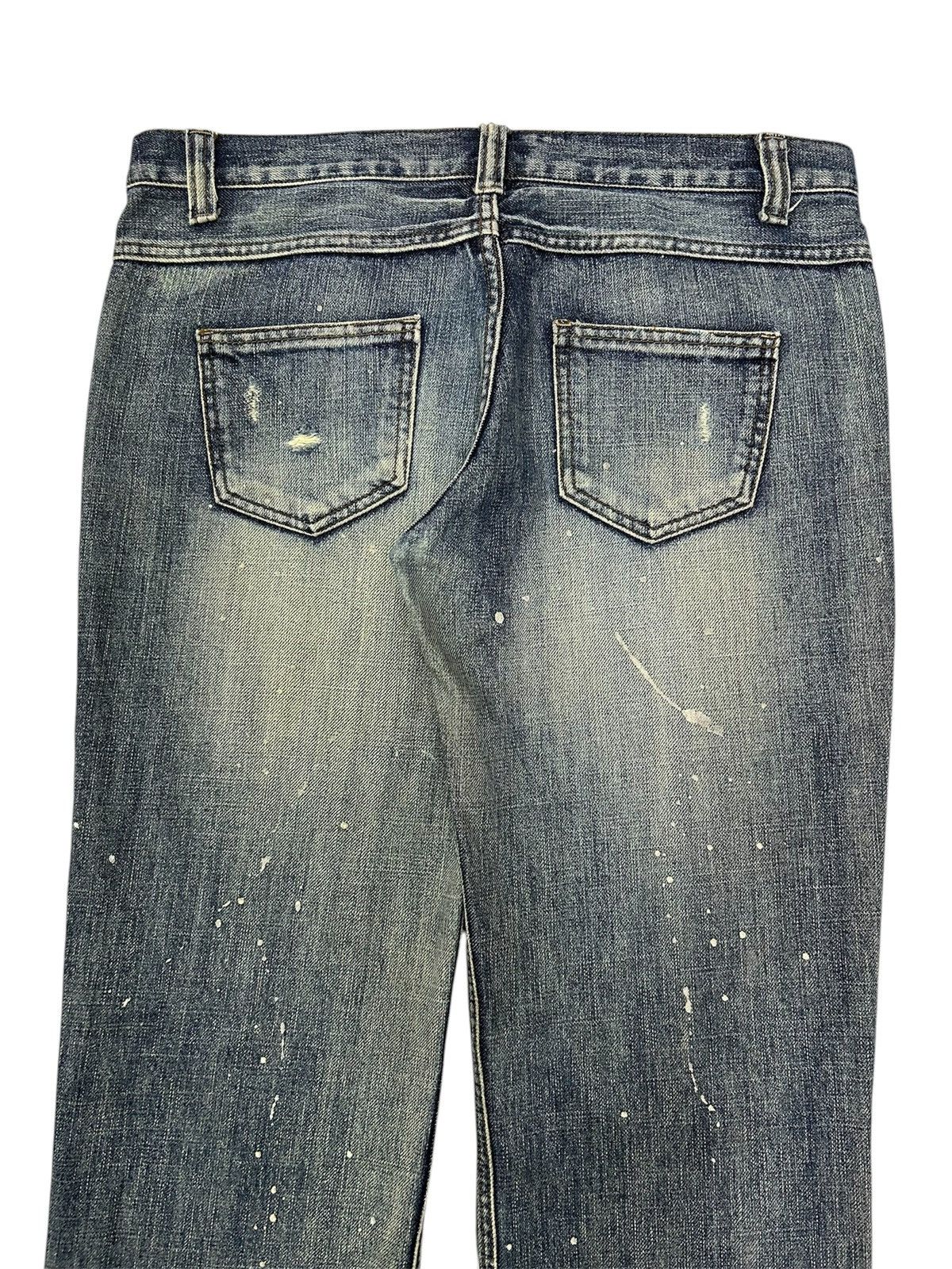 Japanese Brand Vintage Japanese Shuca Distressed Paint Splatter Jeans Size US 33 - 4 Thumbnail