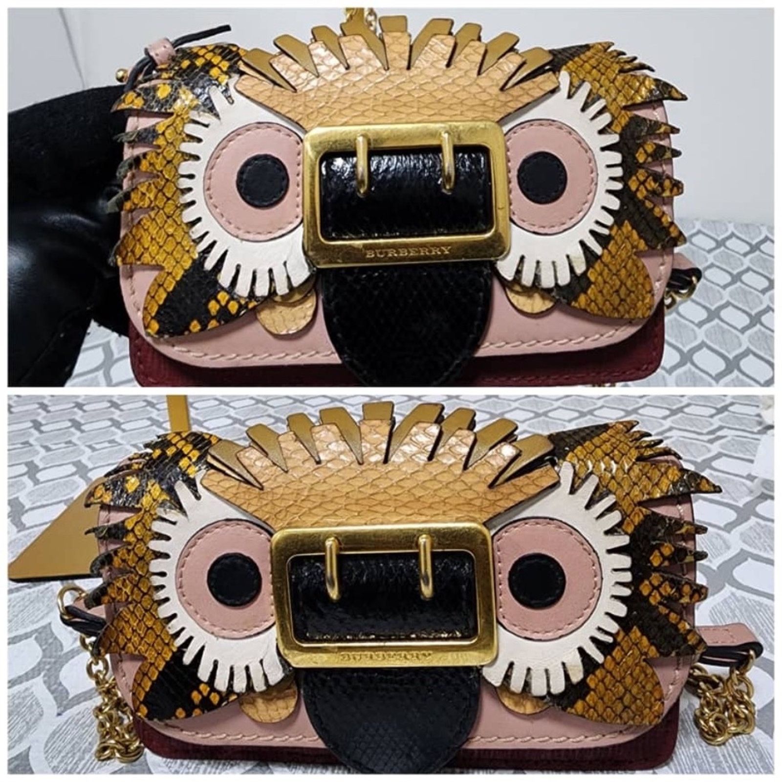 Burberry Auth Burberry Owl Chain-Linked Crossbody Bag Multicolored Size ONE SIZE - 10 Thumbnail