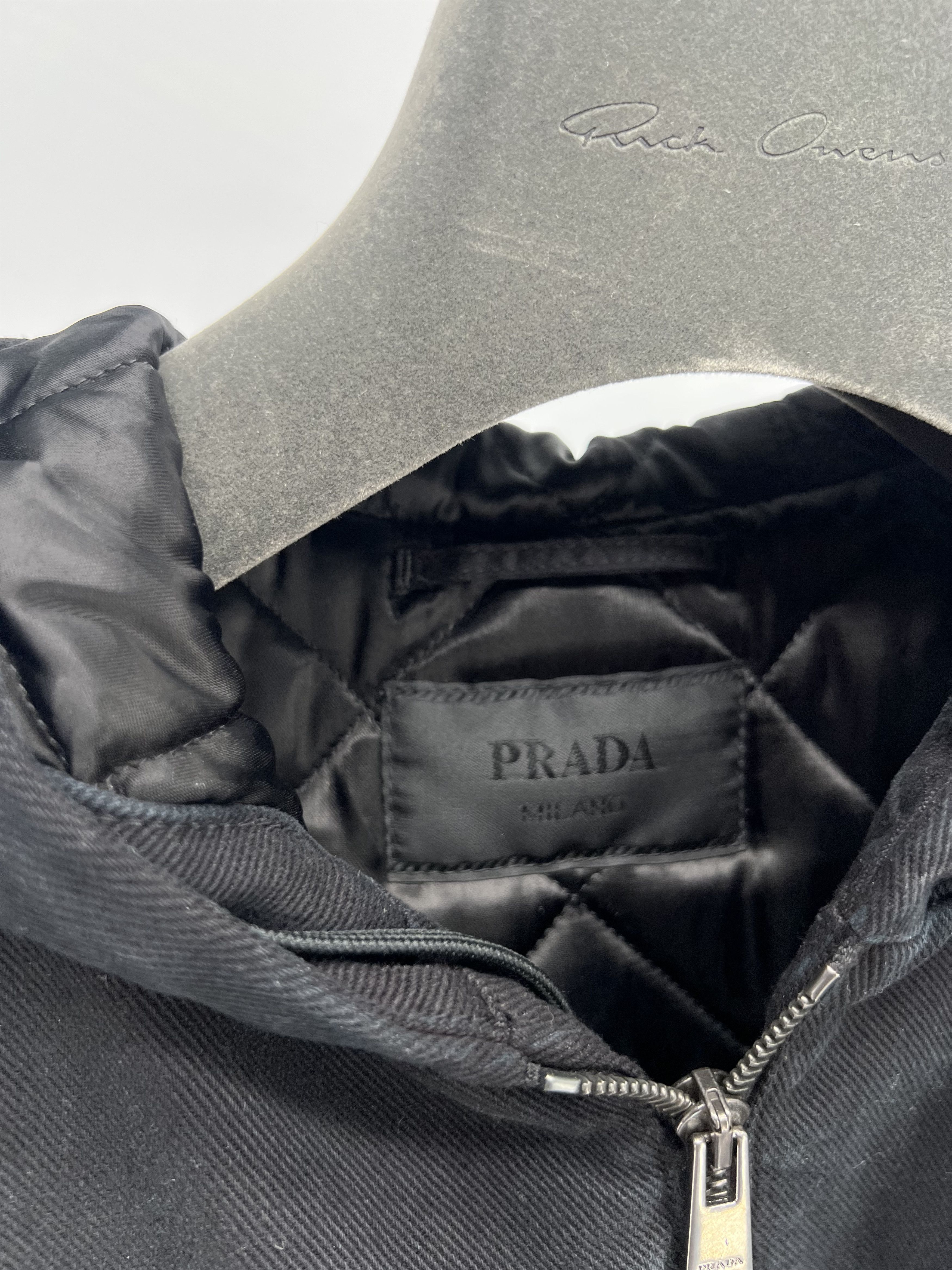 Prada Prada Black Denim Hoodie Jacket Size M RRP $2800 Size US M / EU 48-50 / 2 - 3 Thumbnail