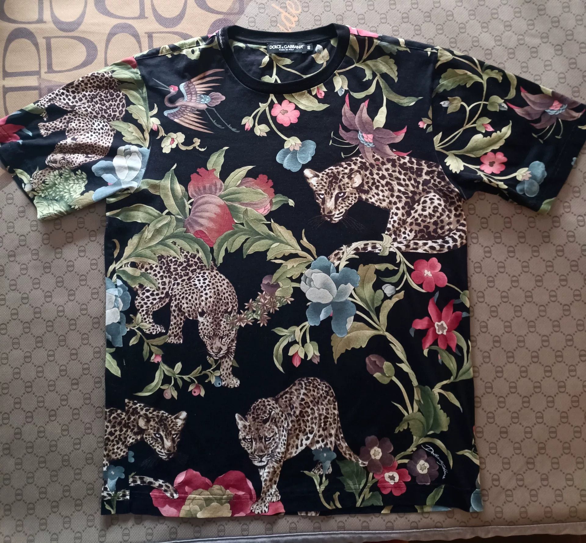 Dolce & Gabbana Dolce & Gabbana Leopard Floral T-Shirt Size US S / EU 44-46 / 1 - 1 Thumbnail