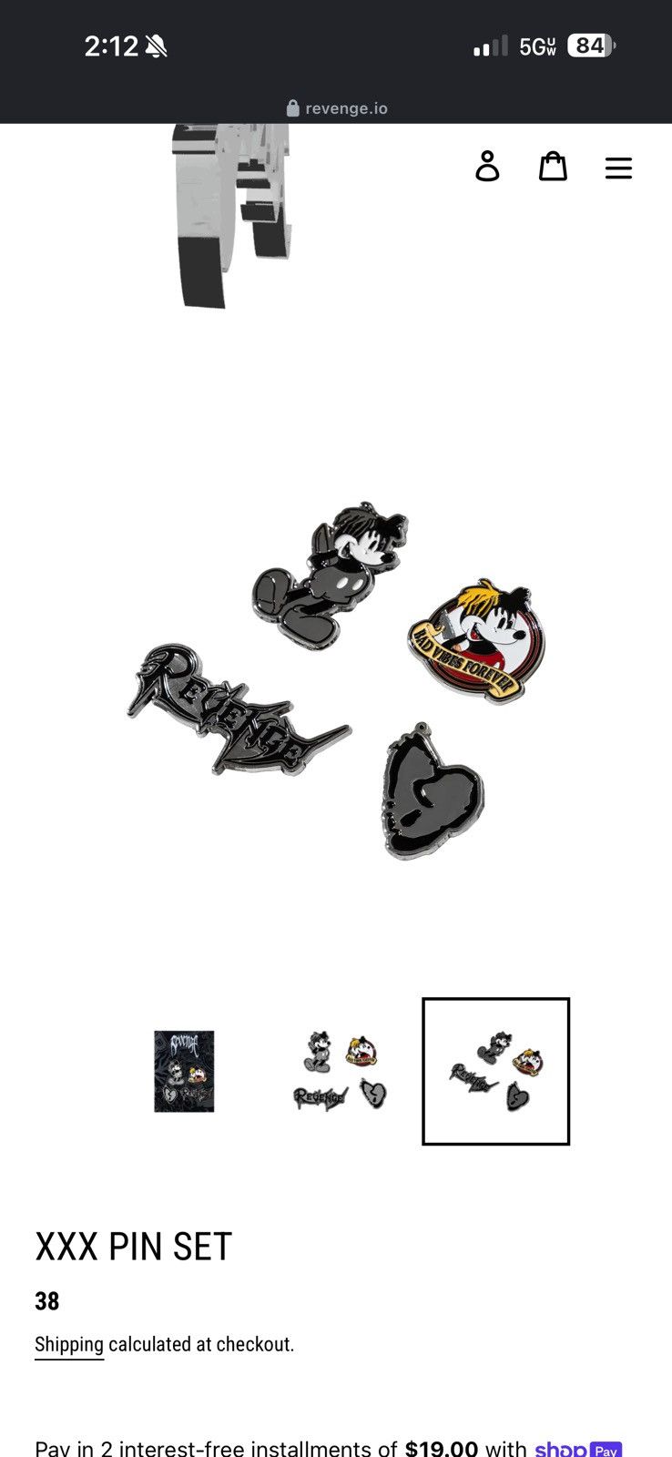 Revenge Revenge XXX Pin Set Size ONE SIZE - 4 Thumbnail