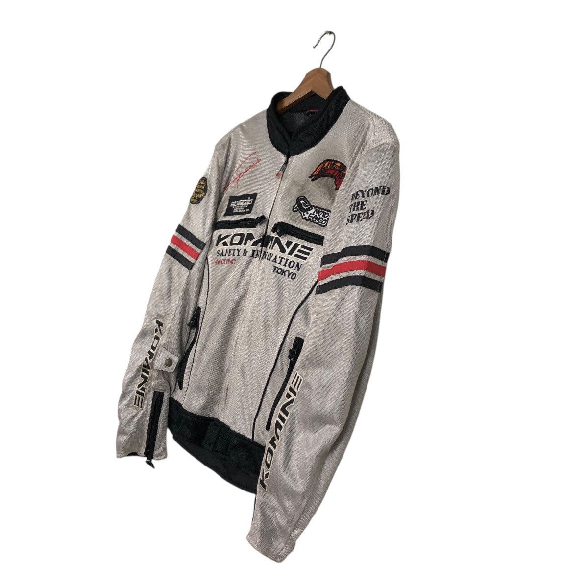 Japanese Brand 📌Vintage Racing Bomber Jacket Komine Kadoya Big Logo Size US XL / EU 56 / 4 - 3 Thumbnail