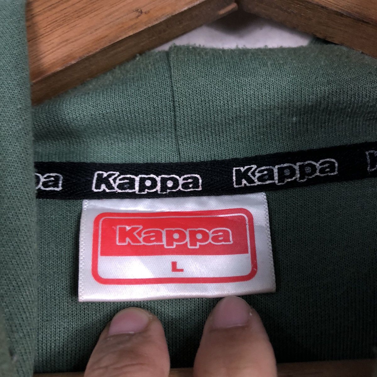 Japanese Brand × Vintage 📌Vintage Hoodie Pull Over Kappa Big Logo Spell Out Design Size US L / EU 52-54 / 3 - 18 Thumbnail