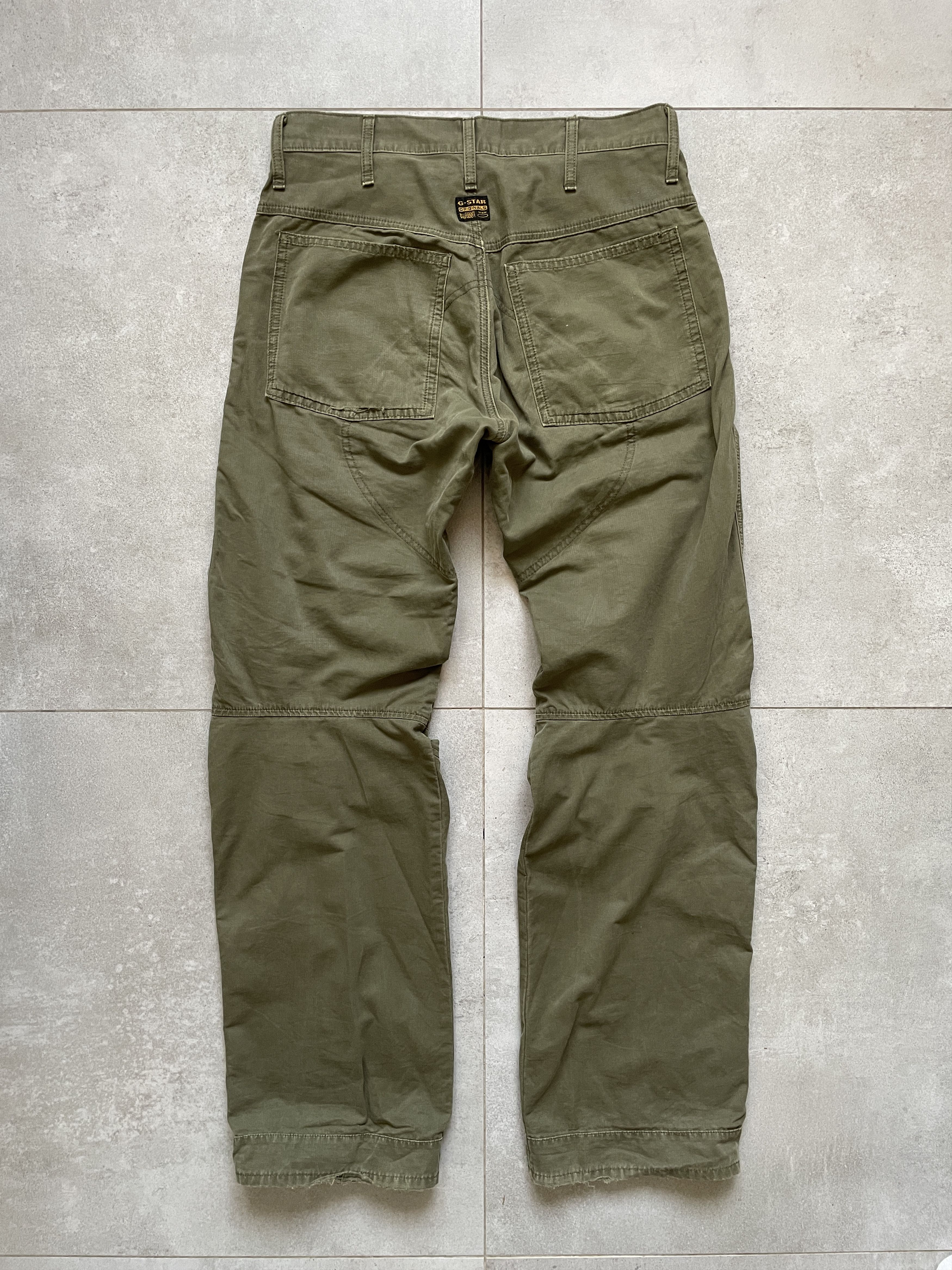 G-STAR GSTAR RAW DOUBLEKNEE KHAKI BAGGY PANTS
