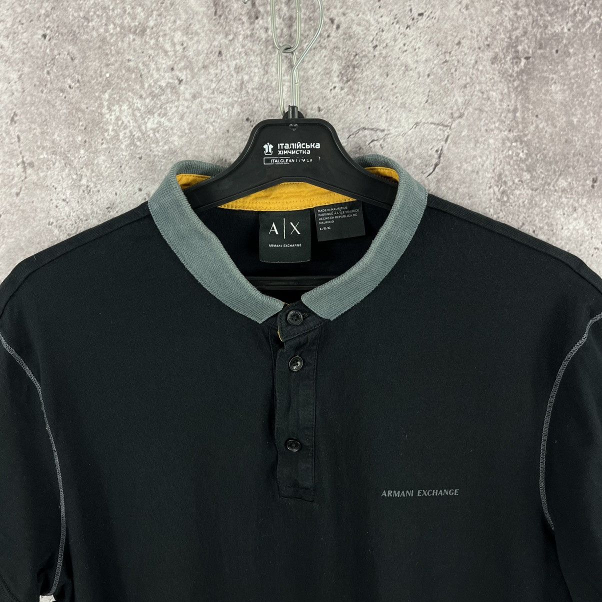 Armani Armani Exchange Polo T-Shirt 3Button Style Black Size L Size US L / EU 52-54 / 3 - 2 Thumbnail