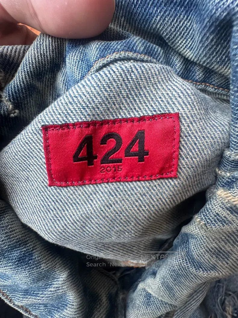 424 424 Big Destruction Denim Jacket Size US L / EU 52-54 / 3 - 6 Thumbnail