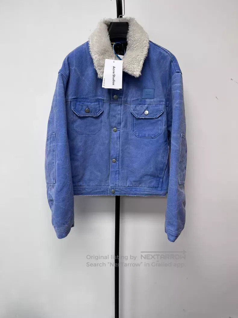 Acne Studios Acne Studios Face expression vintage denim jacket, blue Size US L / EU 52-54 / 3 - 1 Thumbnail