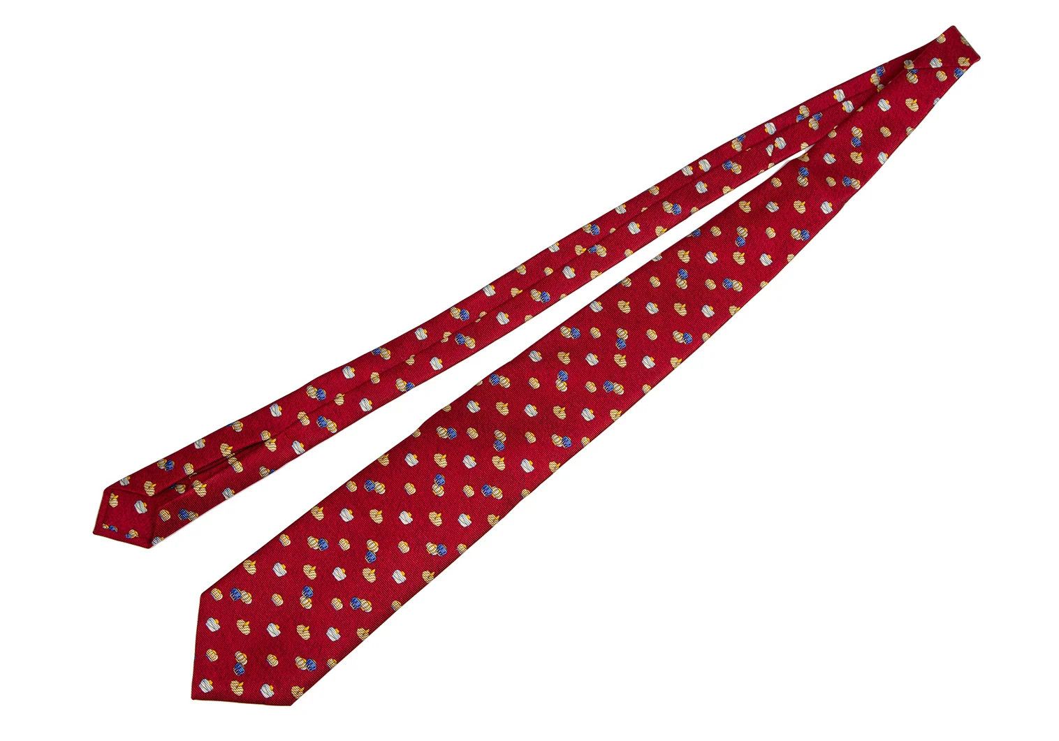 Bvlgari Silk Turban Print Tie in Red Size ONE SIZE - 2 Thumbnail
