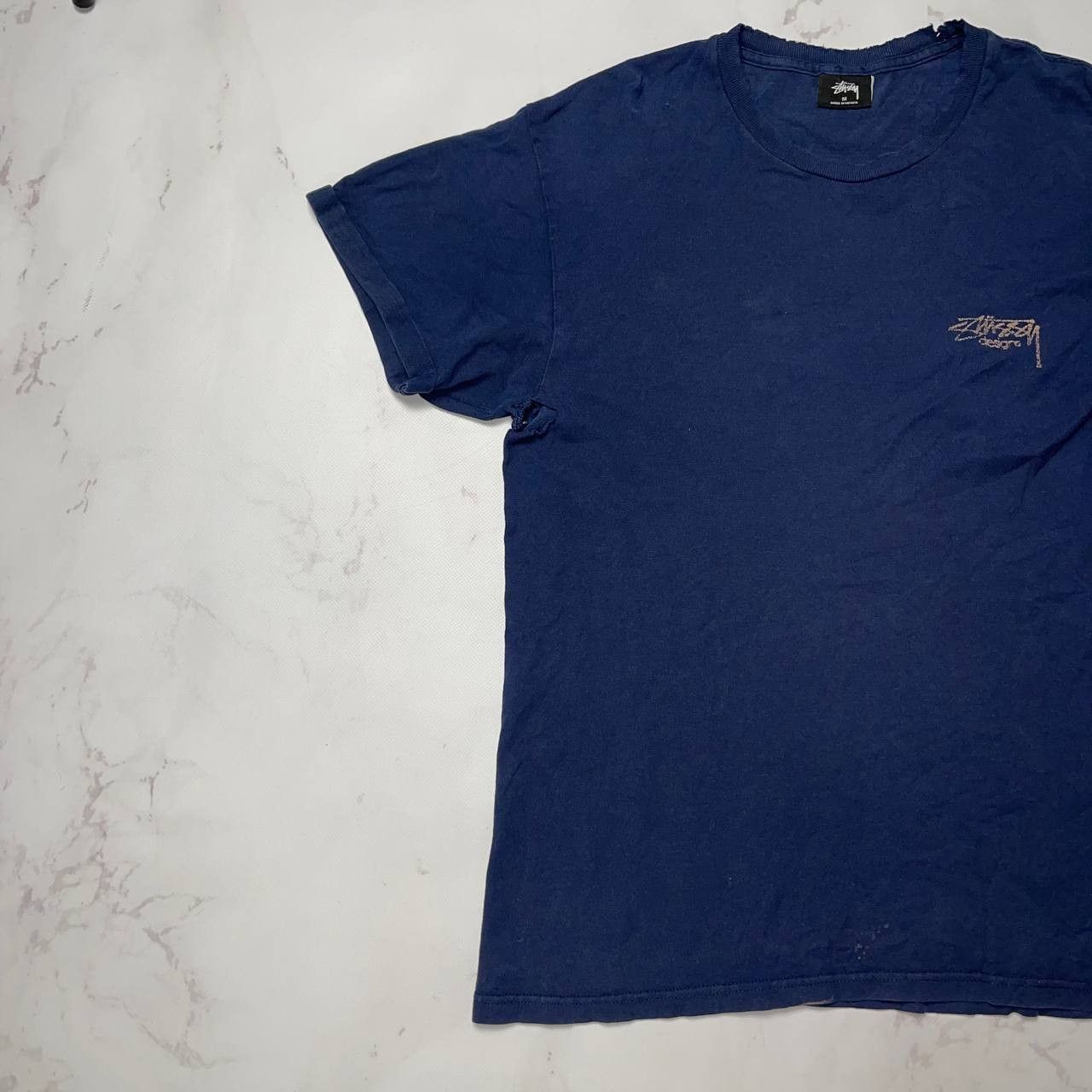 Stussy Vintage Stussy T-Shirt HandMade Navy blue Size M Size US M / EU 48-50 / 2 - 4 Thumbnail