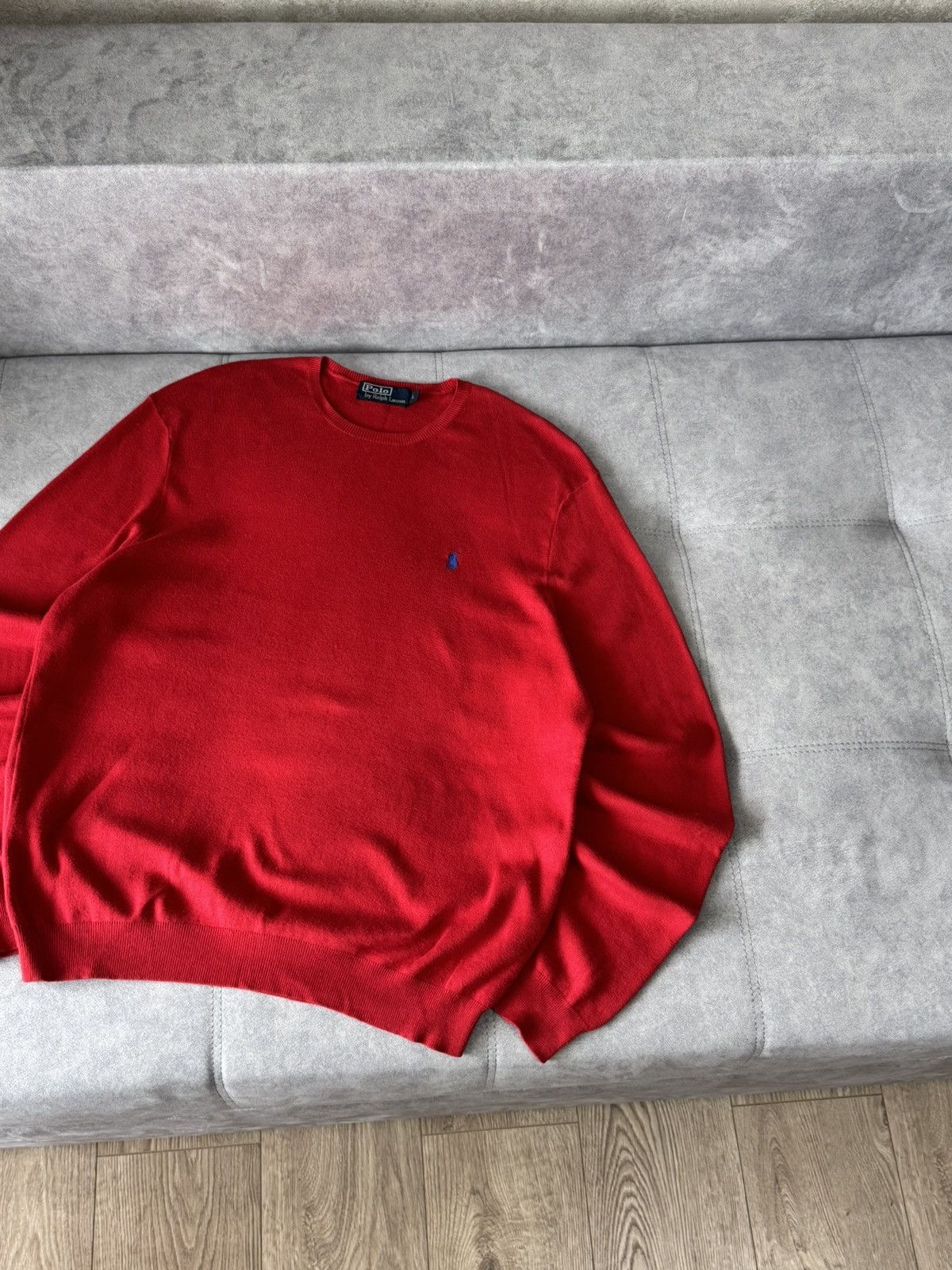 Polo Ralph Lauren × Vintage Vintage Polo Ralph Lauren red cotton sweater Y2K size L Size US L / EU 52-54 / 3 - 6 Thumbnail