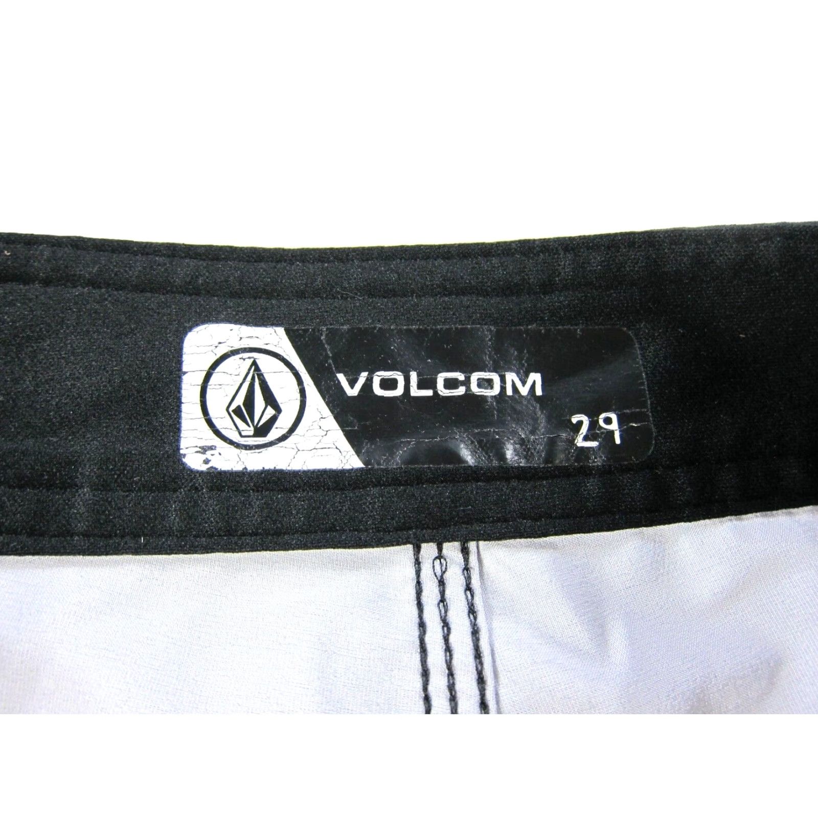 Volcom VINTAGE Volcom Mod-Tech Black Red Blue Stretch Pocket Swim Surf Beach Board Short 29 Size US 29 - 3 Thumbnail